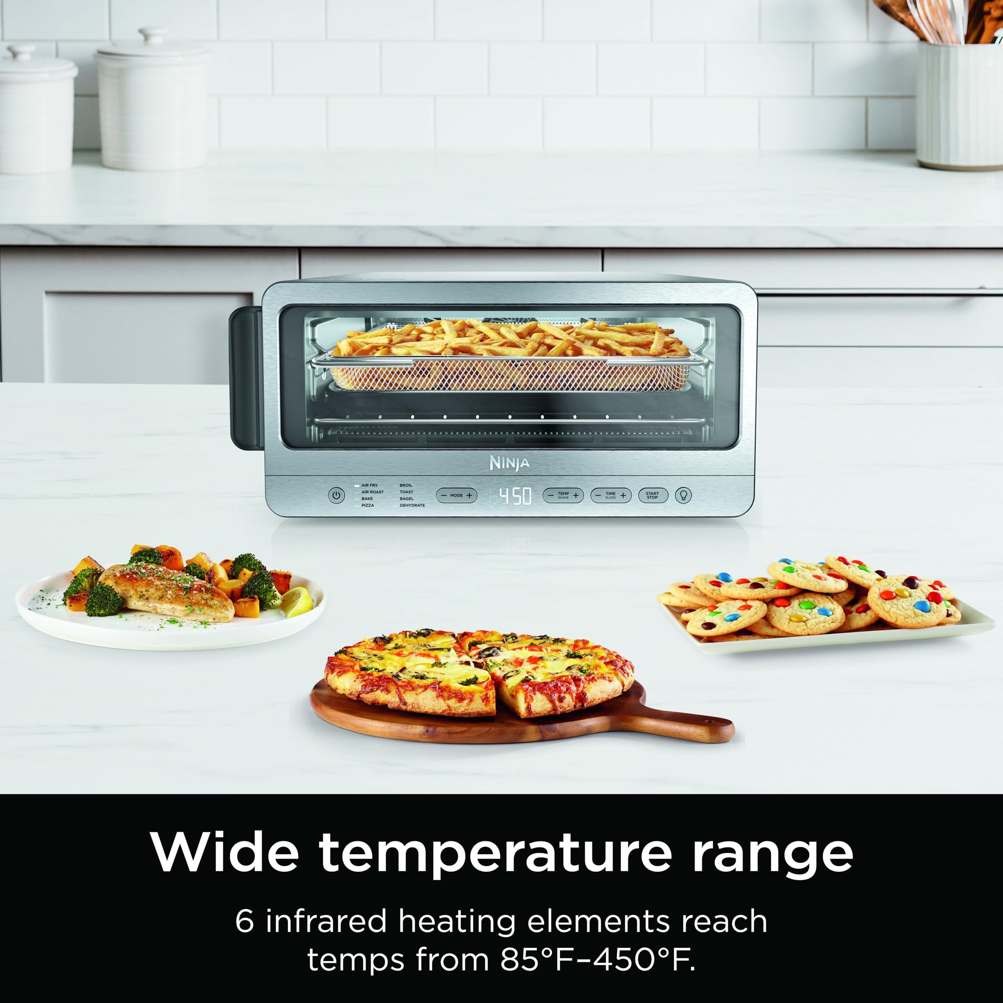 Ninja Flip Toaster Oven and Air Fryer Space Saving Design