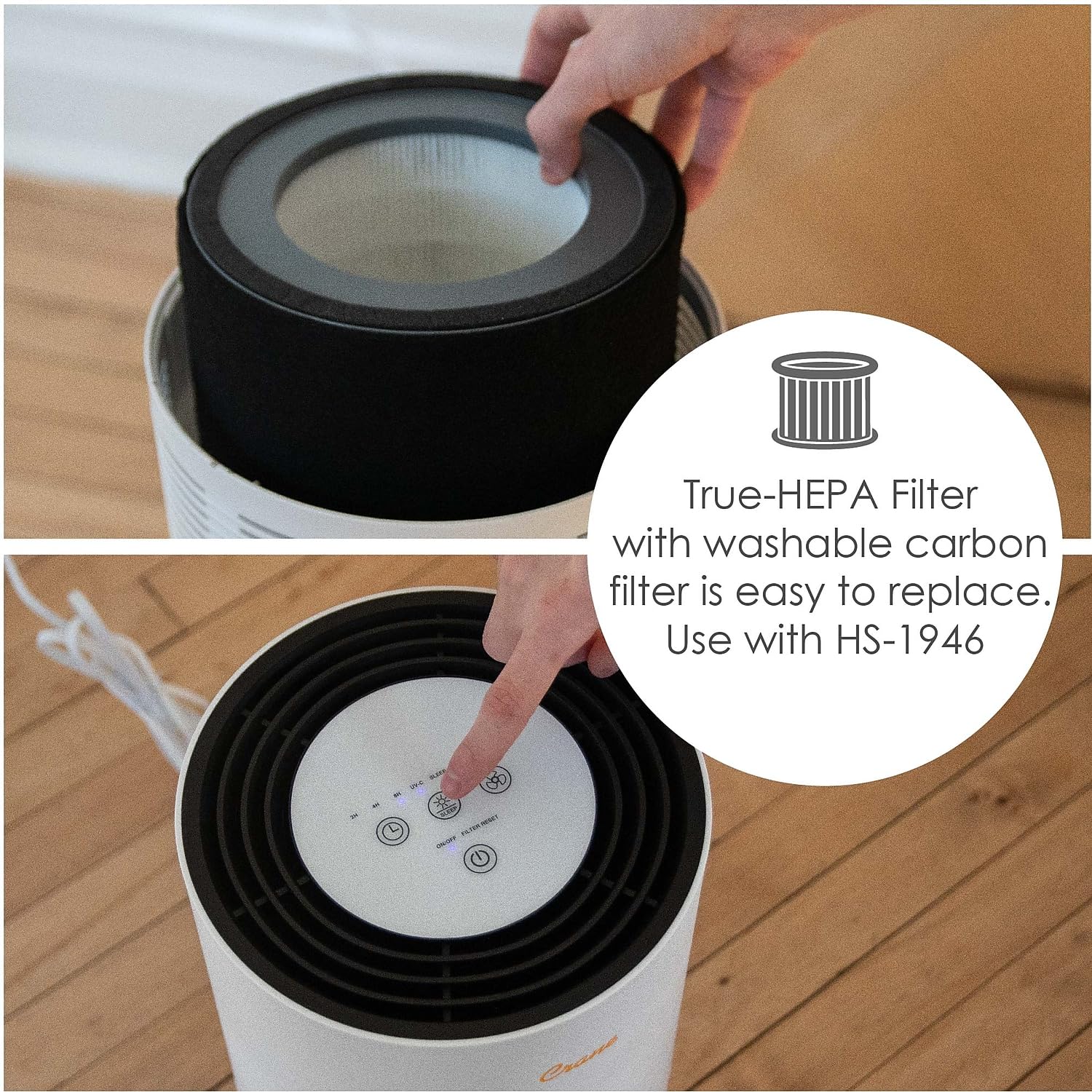 Crane HEPA Air Purifier with UV Lamp for Clean Air