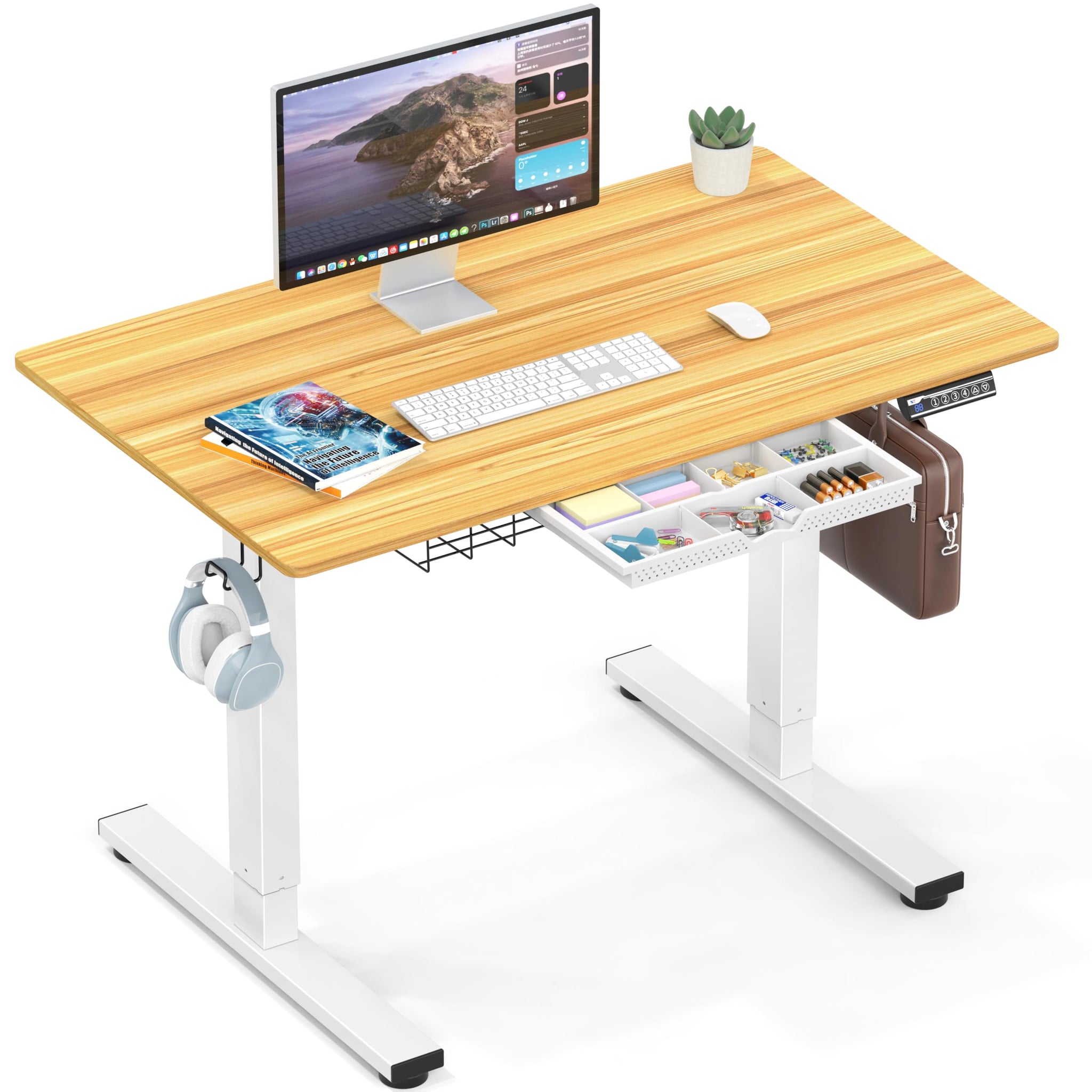 Height Adjustable Standing Desk with Memory Preset Feature