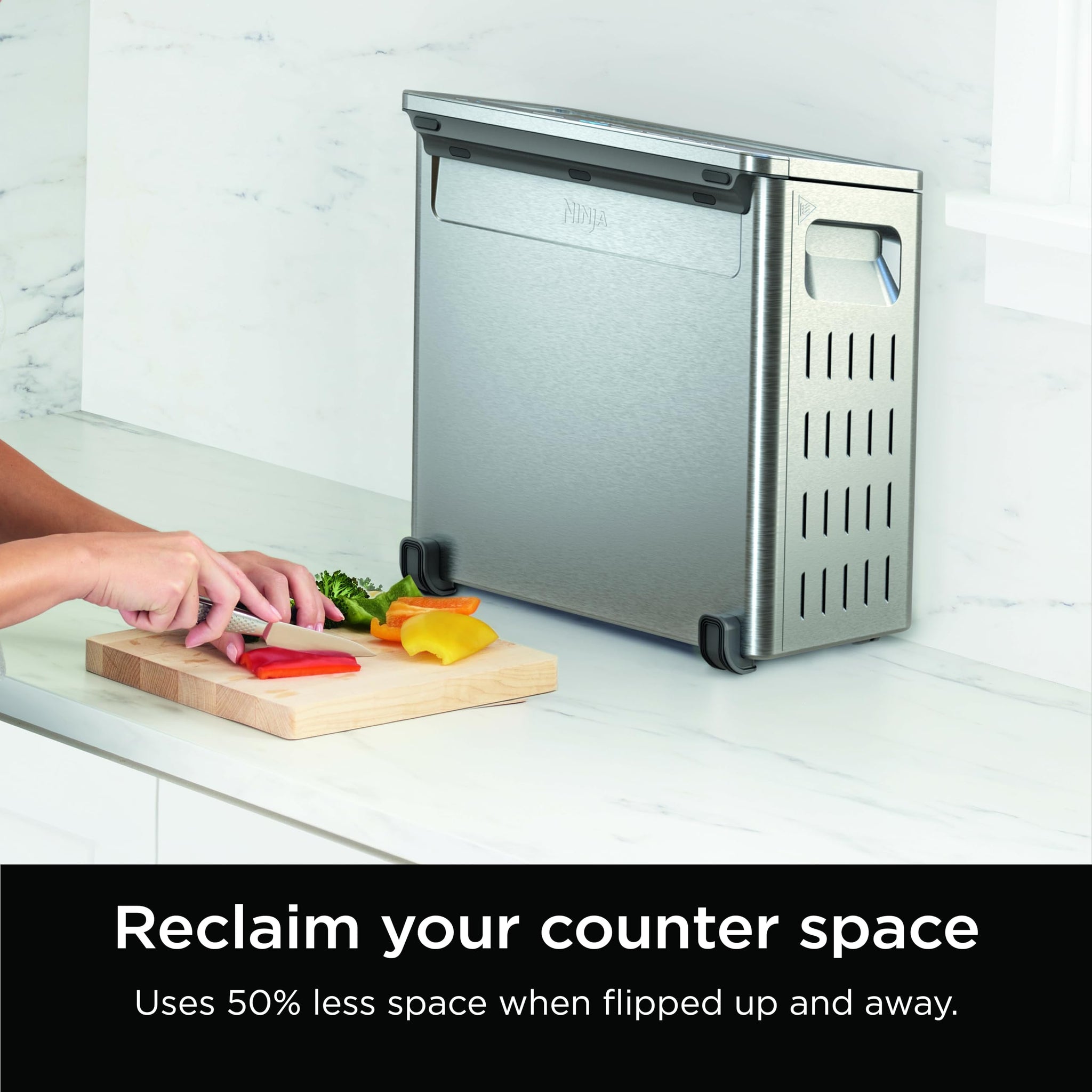 Ninja Flip Toaster Oven and Air Fryer Space Saving Design