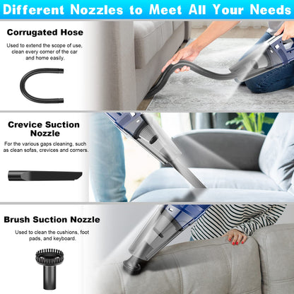 Handheld Cordless Vacuum 11000Pa Rechargeable for Car