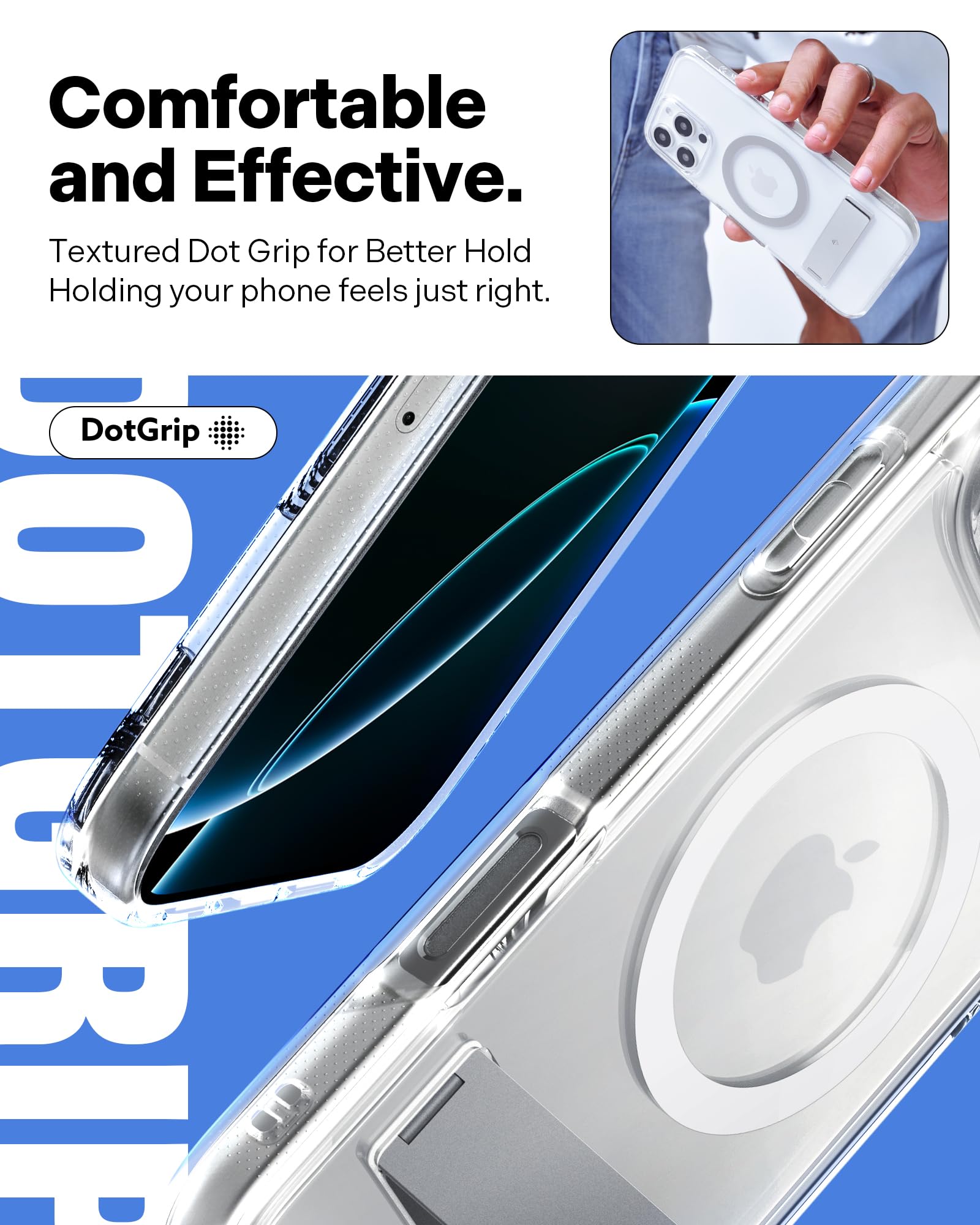 Ultra Clear Kickstand Case for iPhone 16 Pro Max