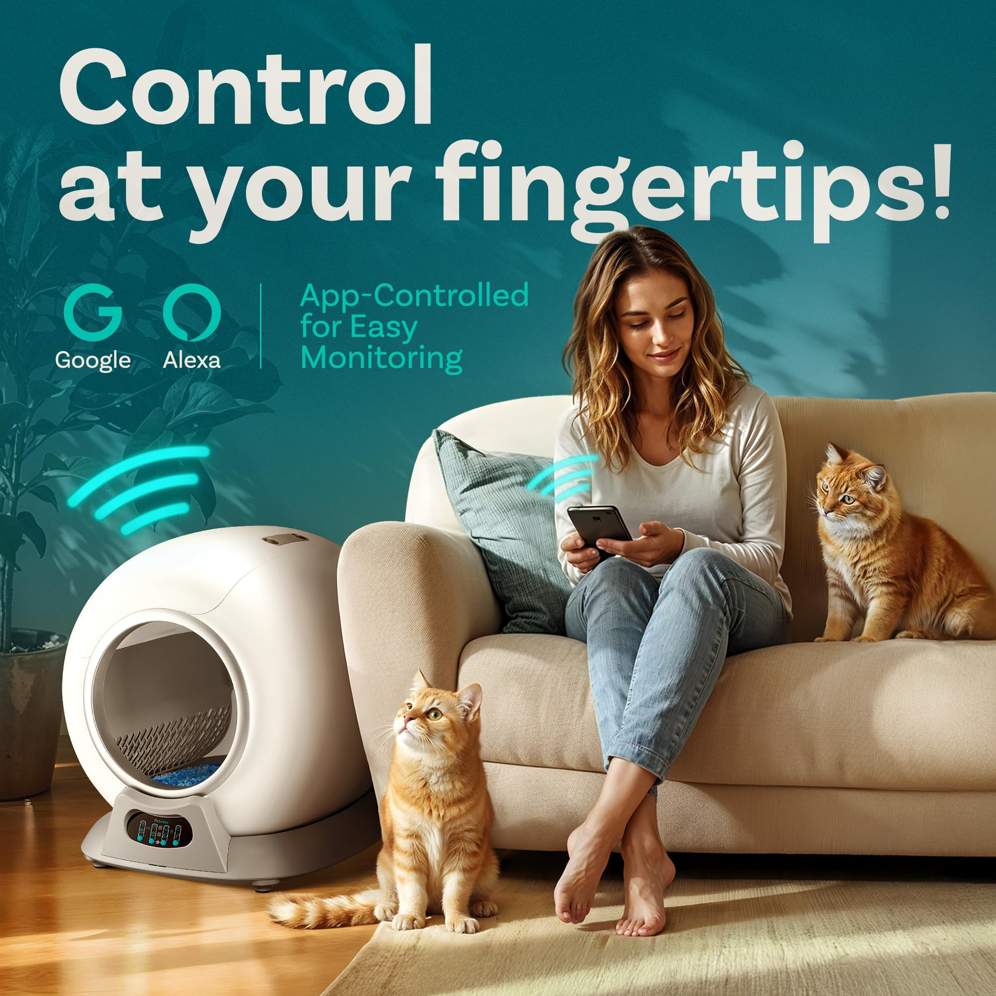 Self Cleaning Litter Box with App Control