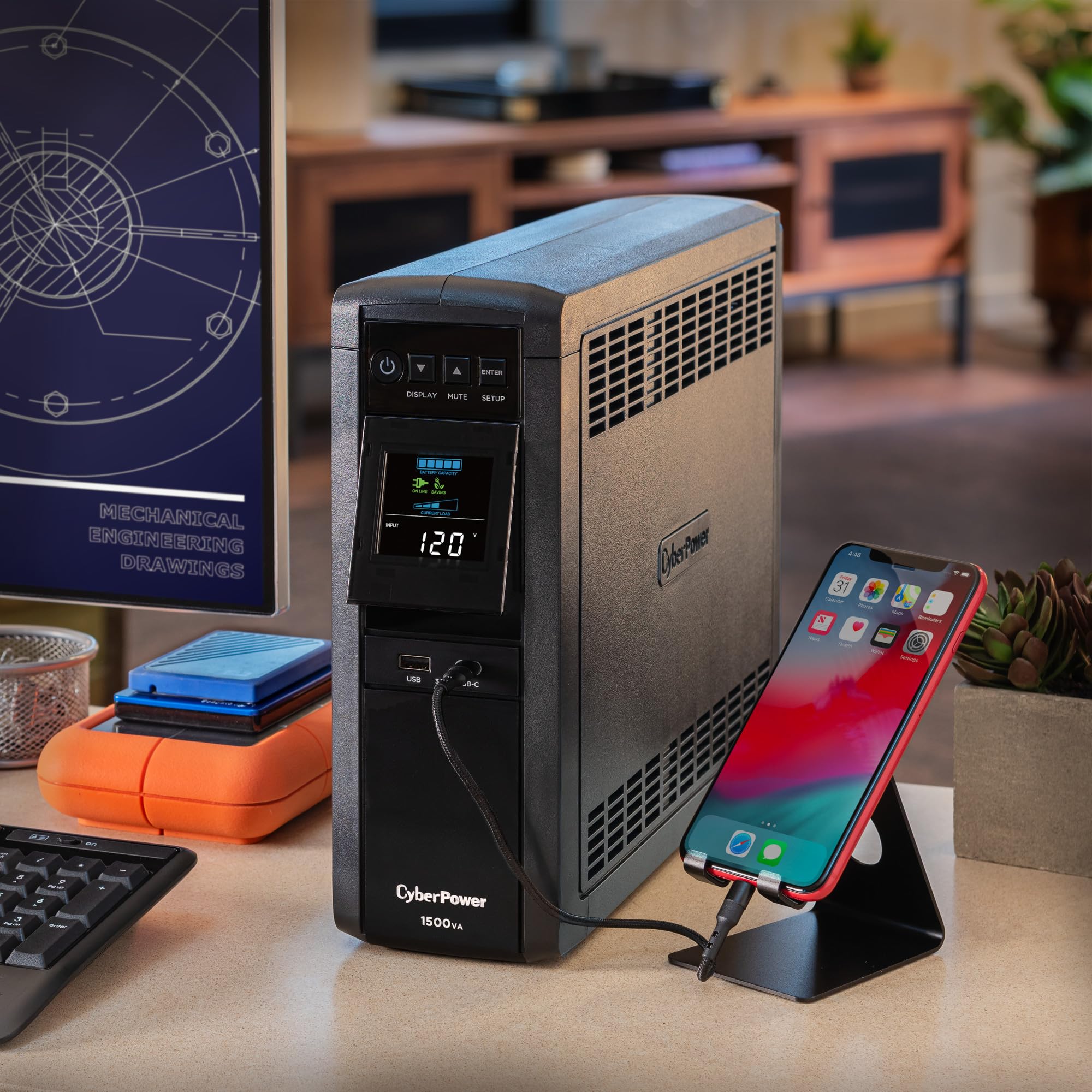 CyberPower PFC Sinewave UPS Battery Backup Surge Protection