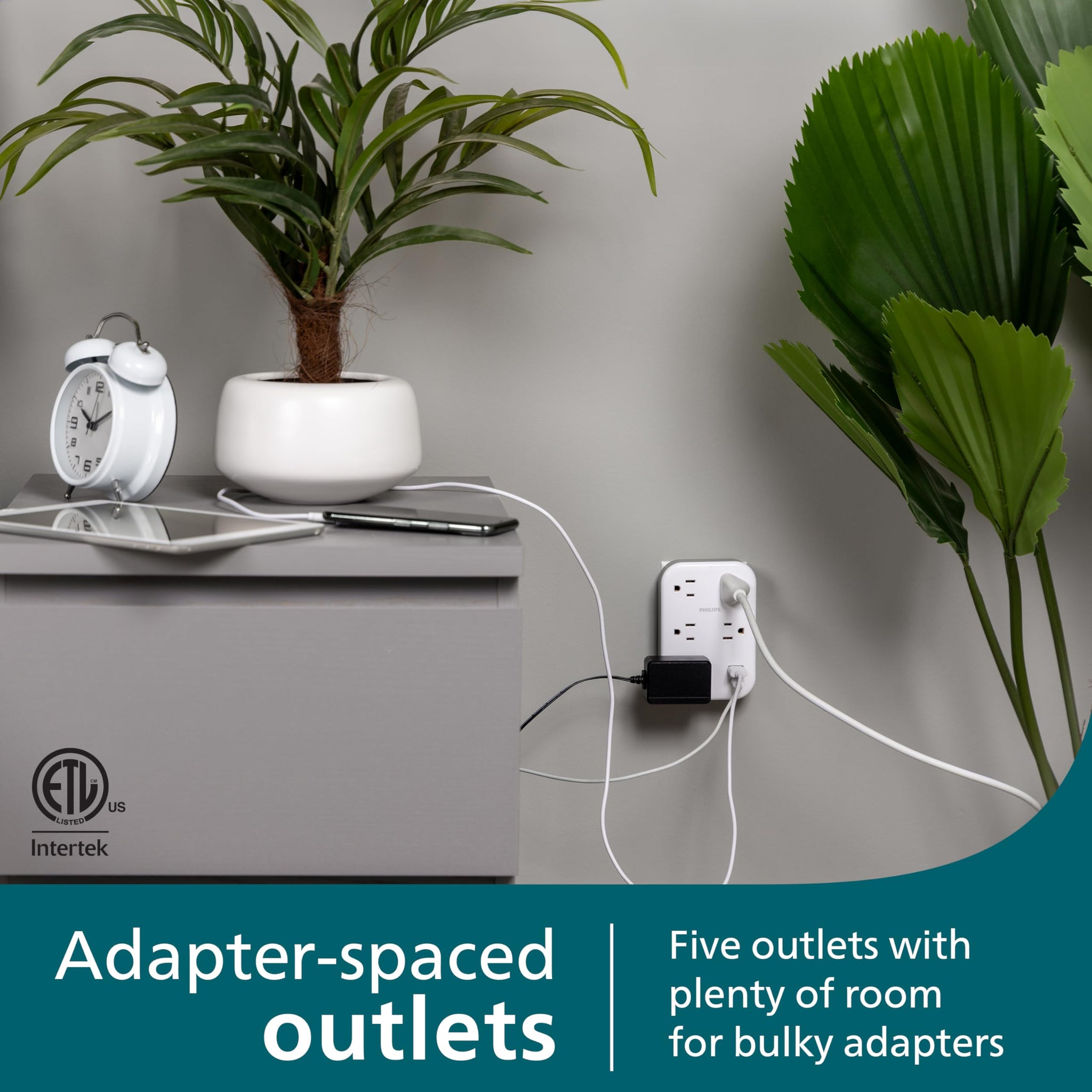Philips EZFit 3 Outlet Surge Tap With USB Charging Now