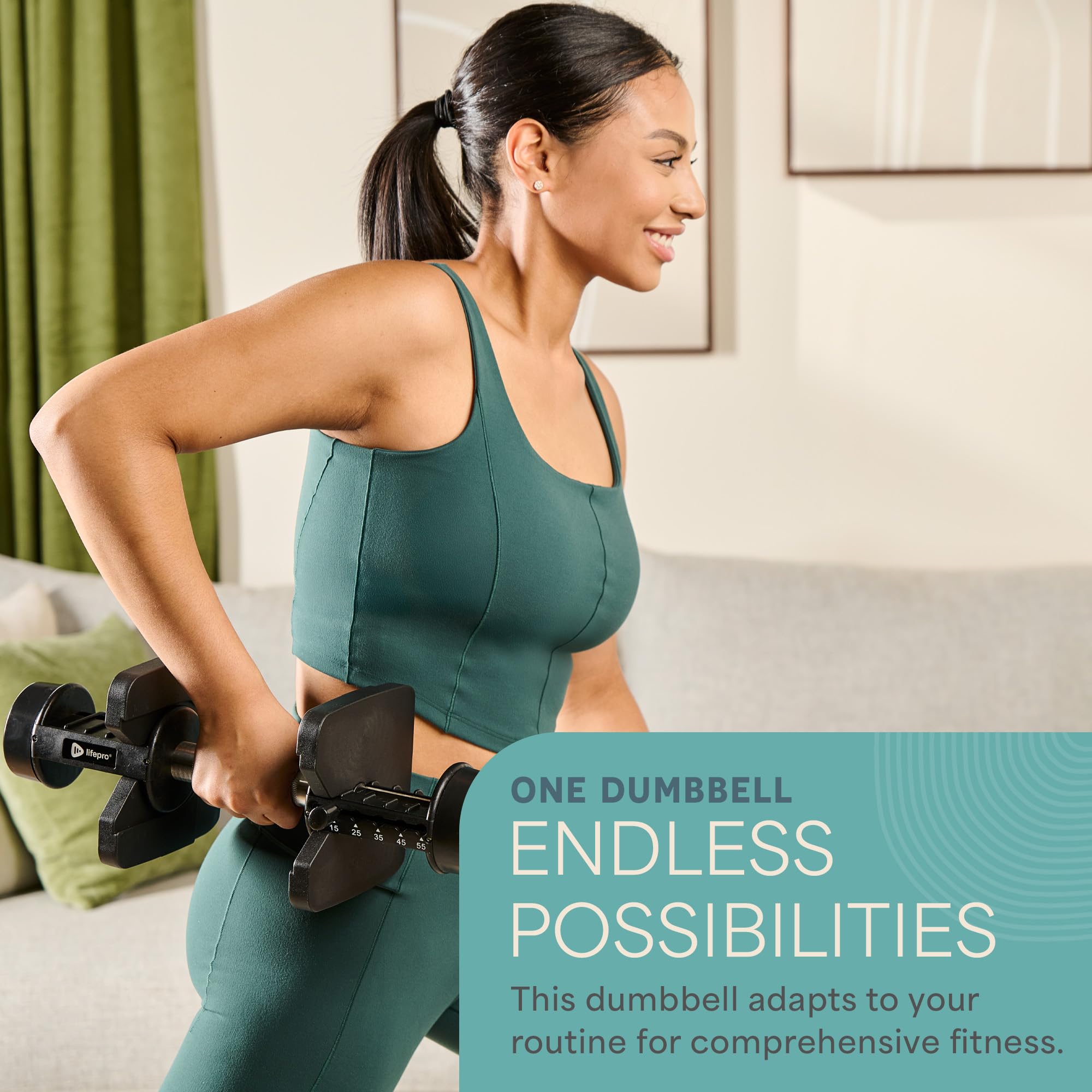 Adjustable Dumbbells Set with Rack for Home Gym