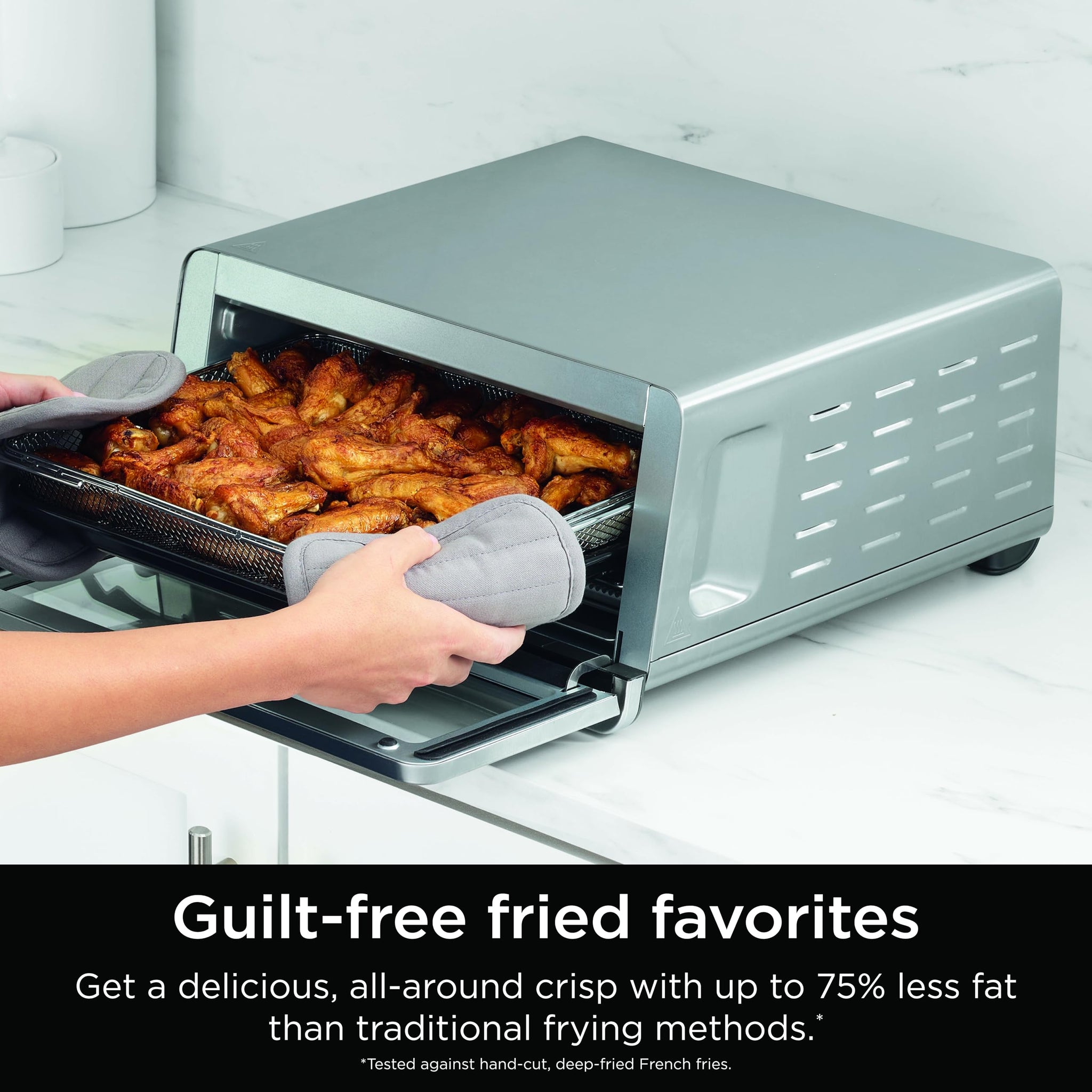 Ninja Flip Toaster Oven and Air Fryer Space Saving Design