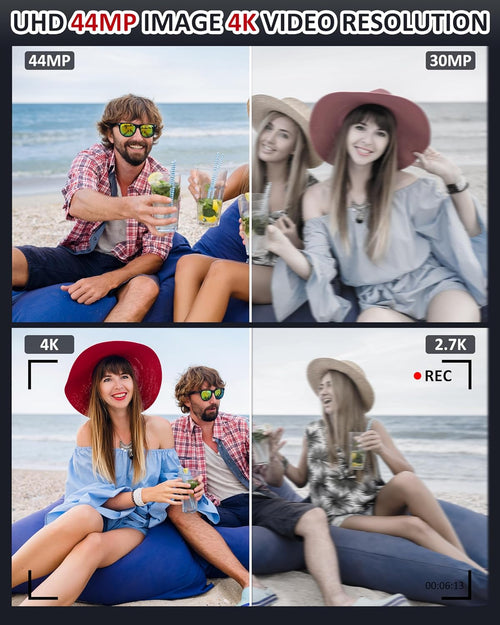 44MP 4K UHD Digital Camera for Stunning Vlogs
