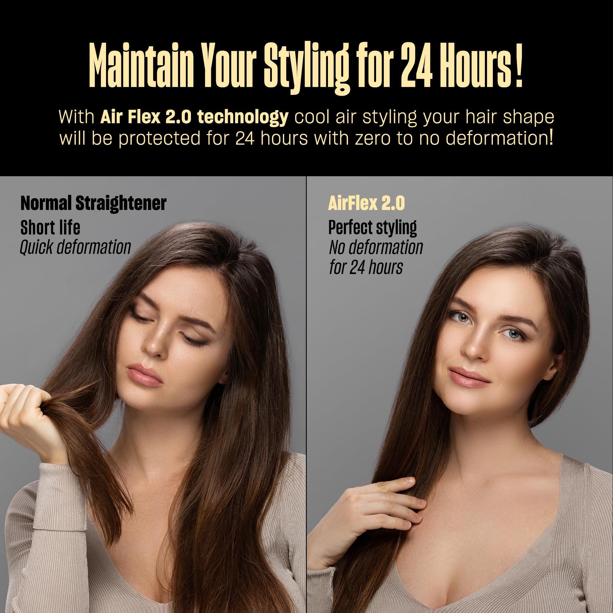 2 in 1 Hair Straightener and Curler for Effortless Styling