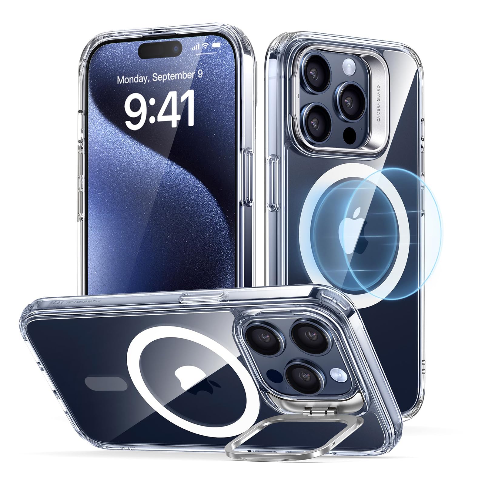 Military-Grade iPhone 16 Pro Max Case with Built-in Stand