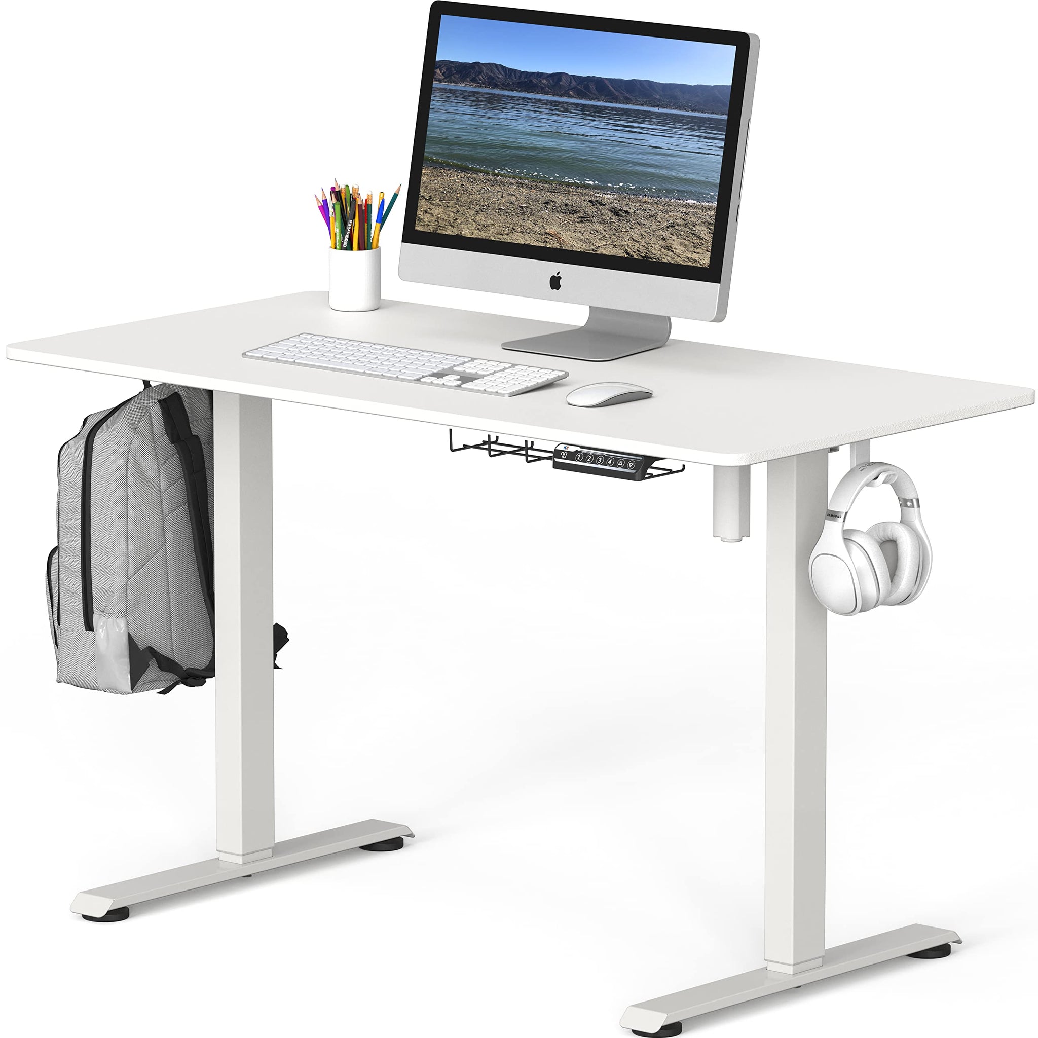 Electric Height Adjustable Desk with Cable Management