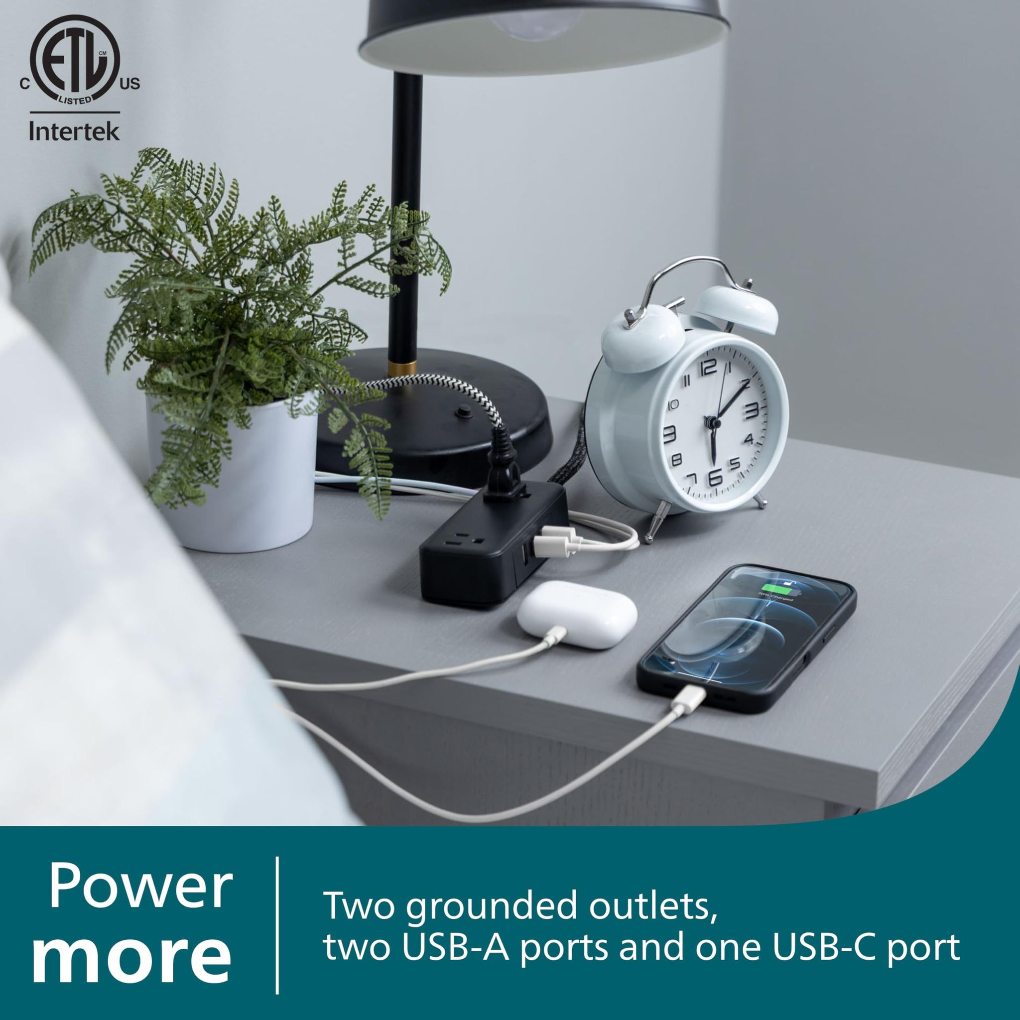 Philips Power Strip Surge Protector With Braided Cord