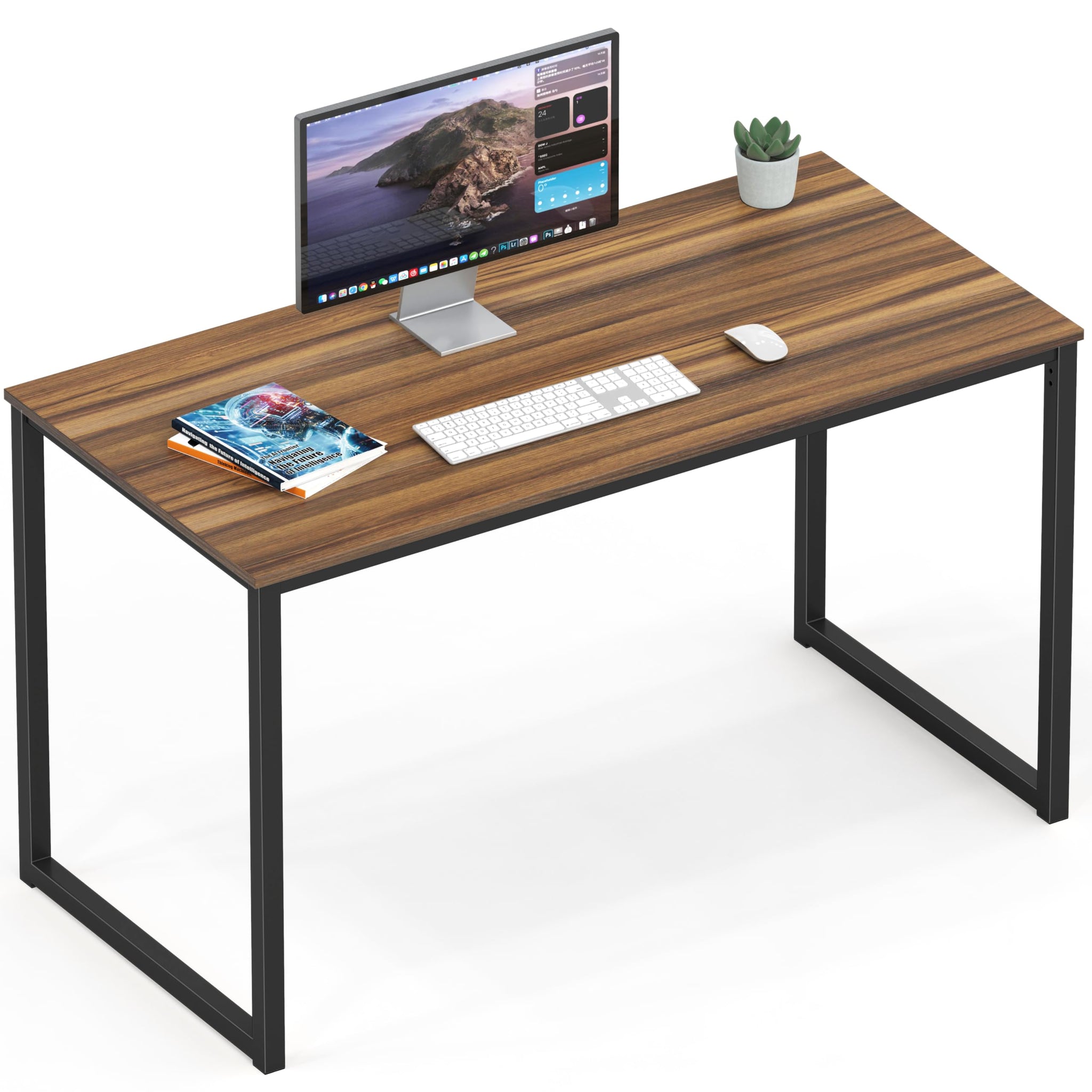 SHW 48 Inch Black Home Office Computer Desk