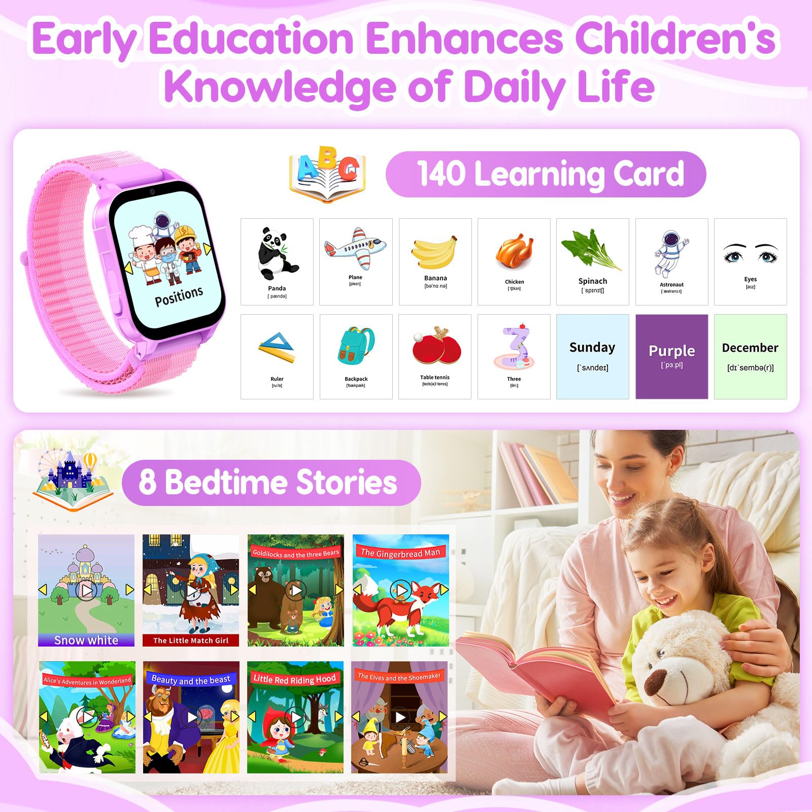 Kids Smartwatch With Educational Games And Camera HD
