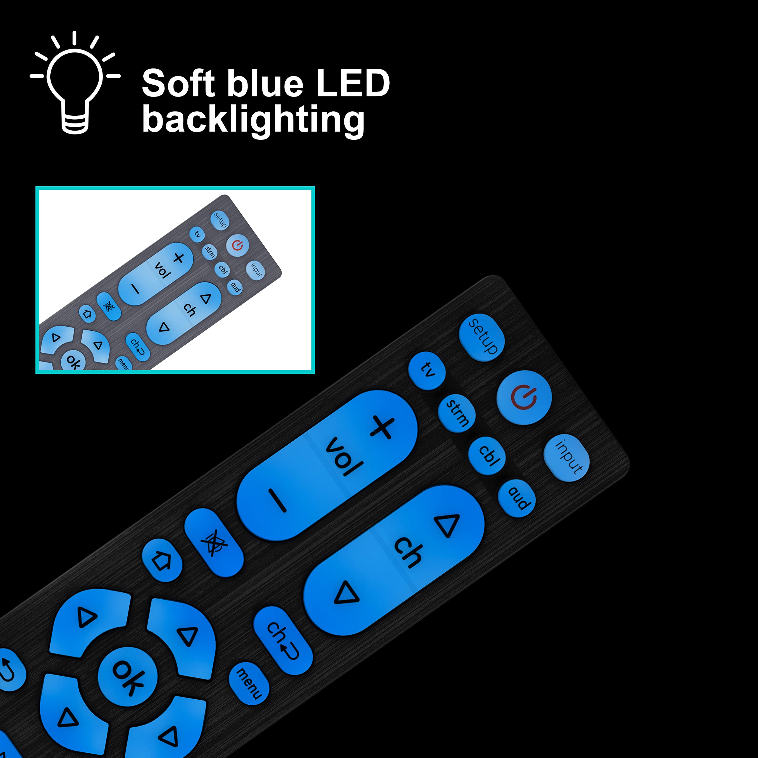 GE Big Button Backlit Universal Remote Control for Six Devices