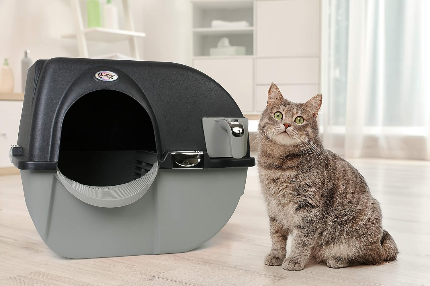 Omega Paw Elite Self Cleaning Litter Box with Durable Design
