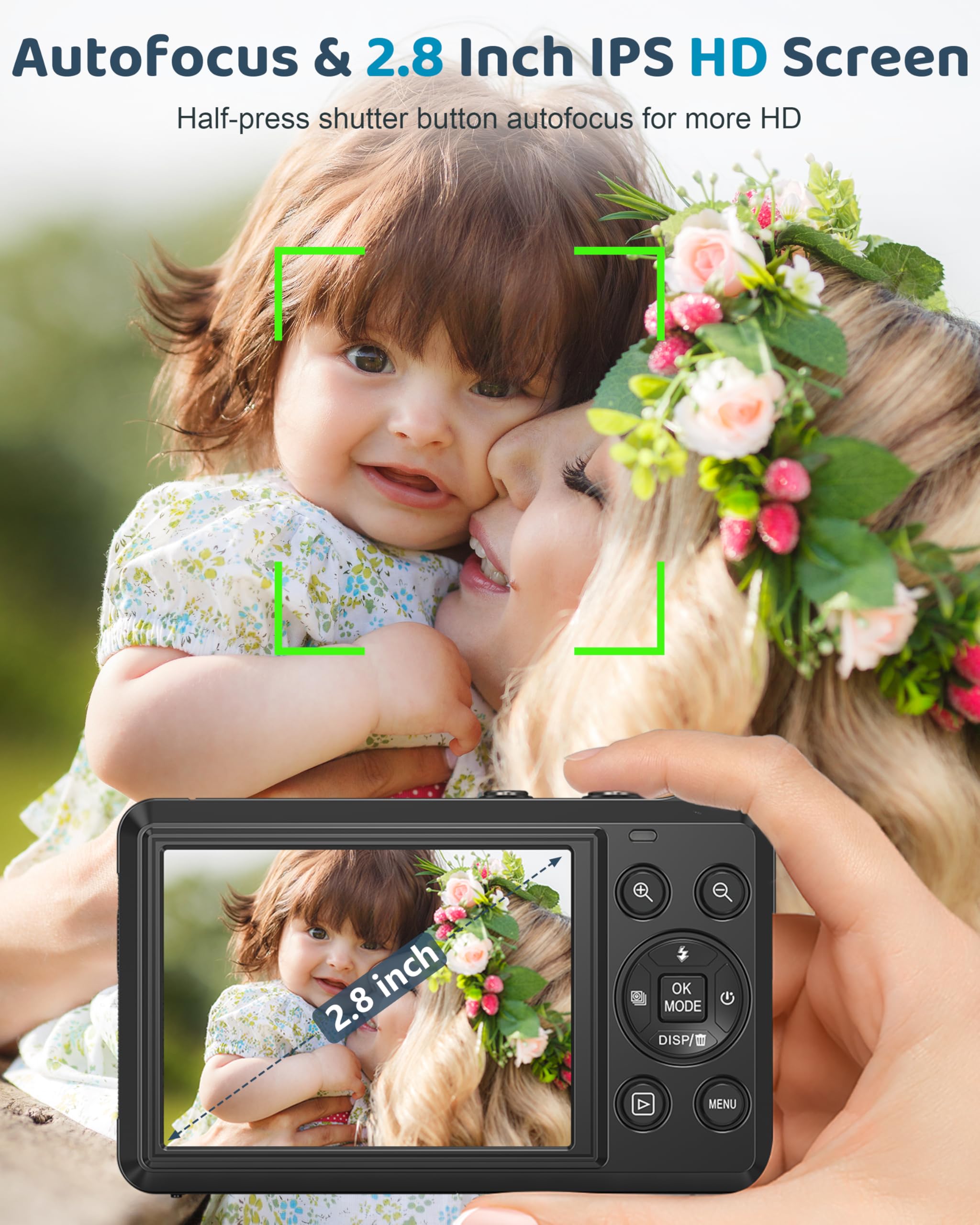 5K Digital Camera with 16X Zoom for Kids