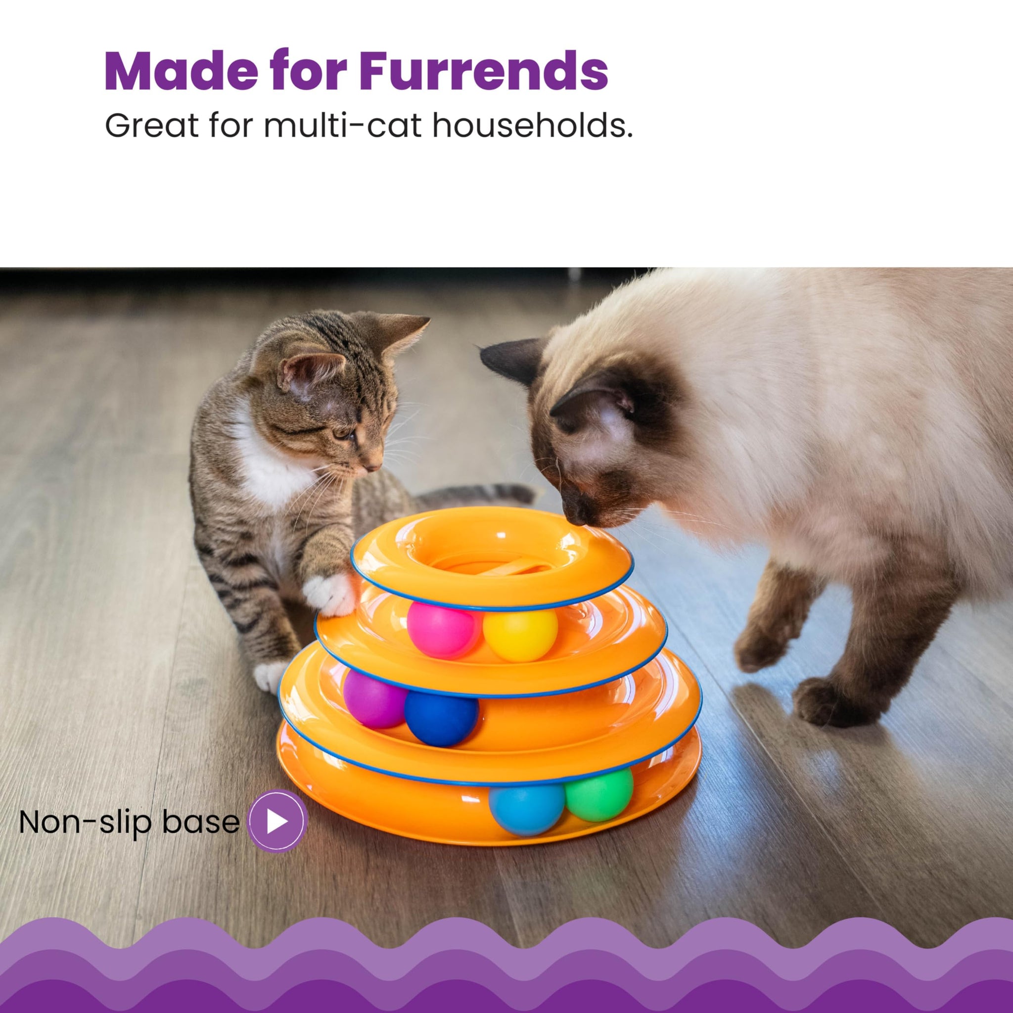 Interactive Three Level Cat Track Toy for Endless Fun