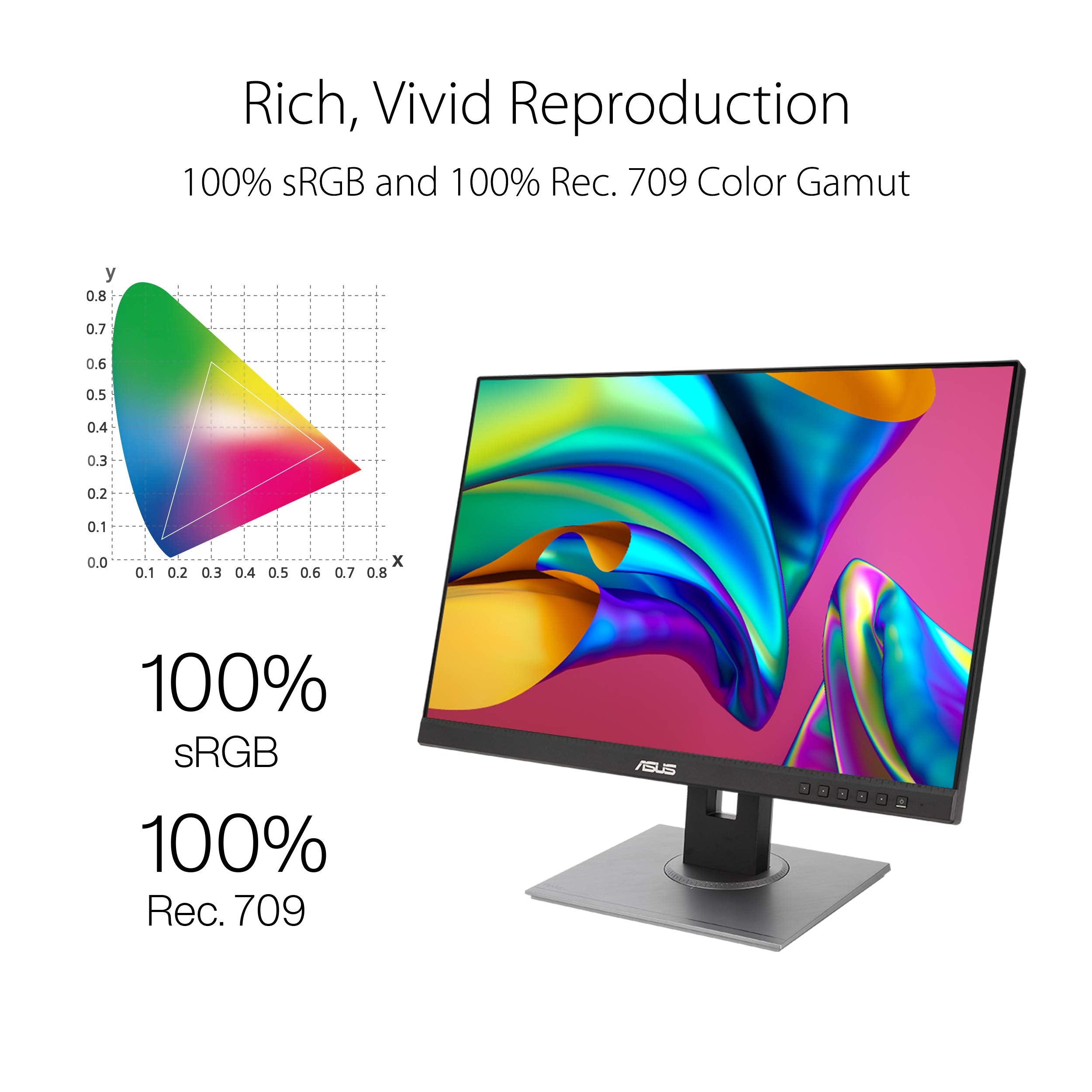 ASUS ProArt 24 Inch Monitor with 100 Percent sRGB Accuracy