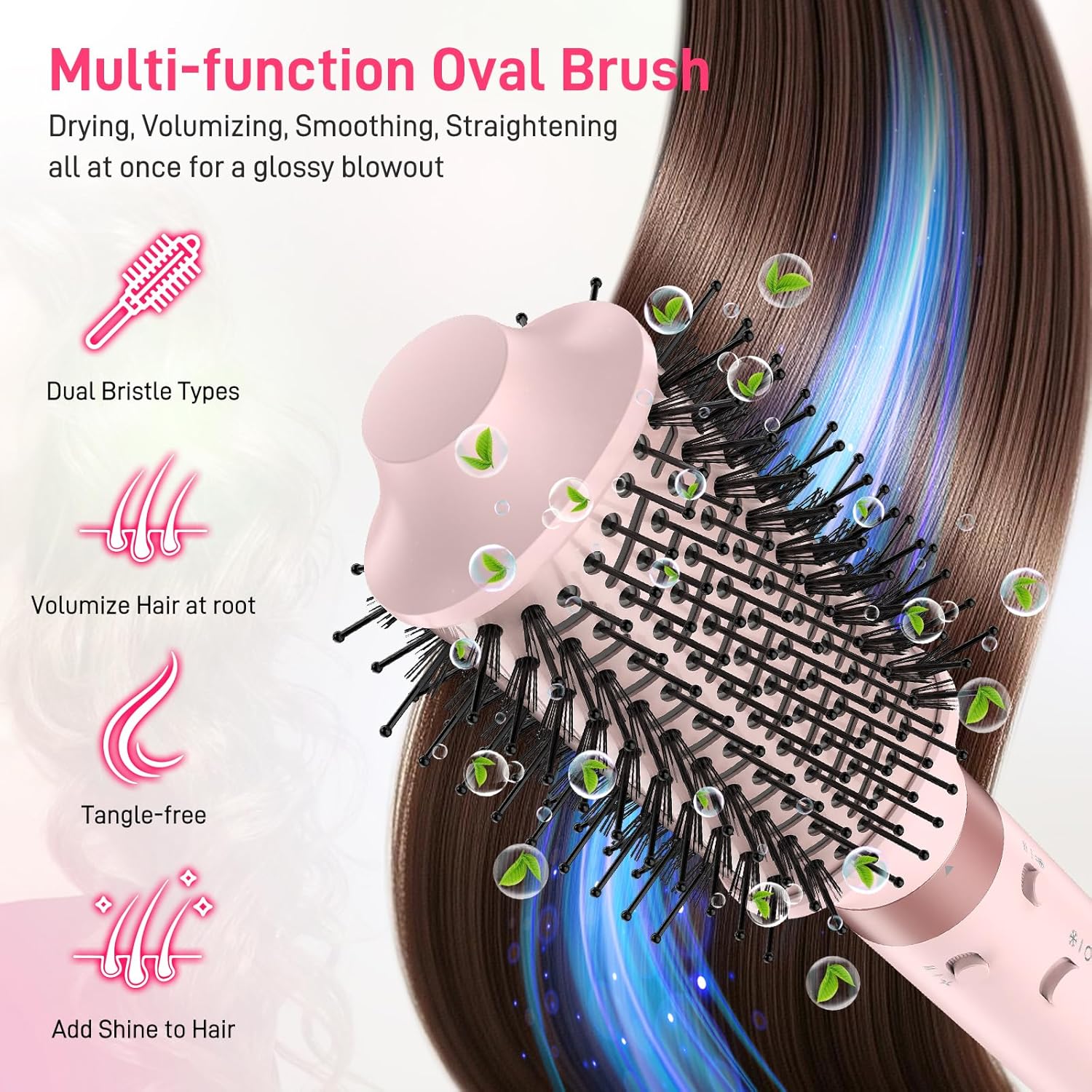 Dual Voltage Hair Dryer Brush for Travel Styling