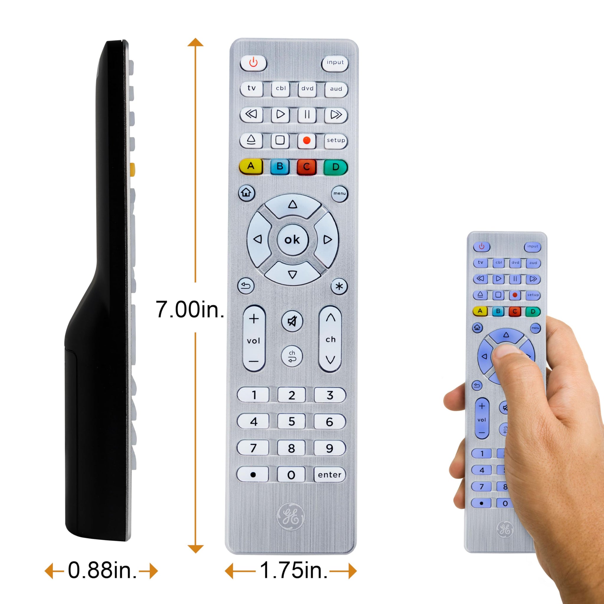 GE 4 Device Universal Remote with Backlit Buttons