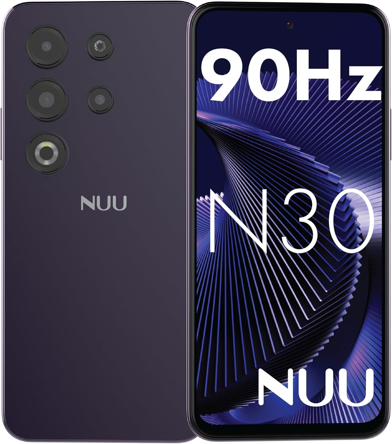 NUU N30 Unlocked Android Phone 6GB RAM 128GB Dual SIM 6.7 Inch Purple Teen