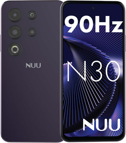 NUU N30 Unlocked Android Phone 6GB RAM 128GB Dual SIM 6.7 Inch Purple Teen