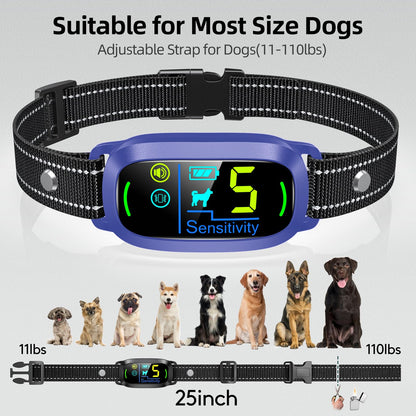 Rechargeable Dog Bark Collar with Adjustable Sensitivity Levels