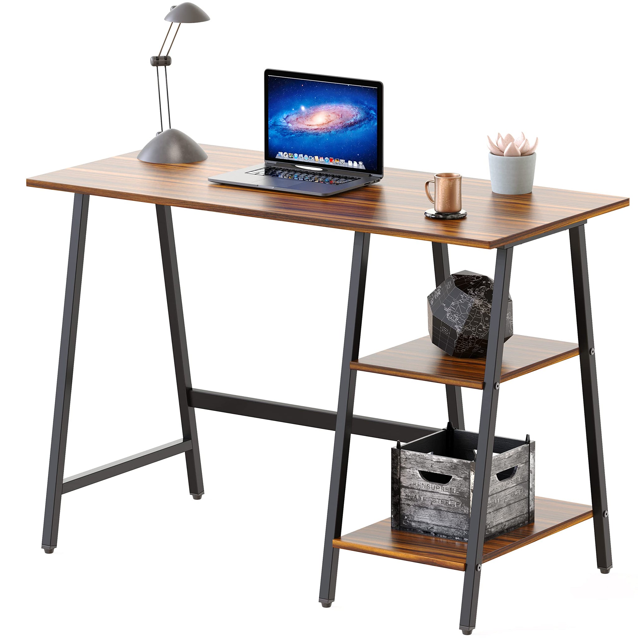 SHW 43 Inch Home Office Desk with Open Storage