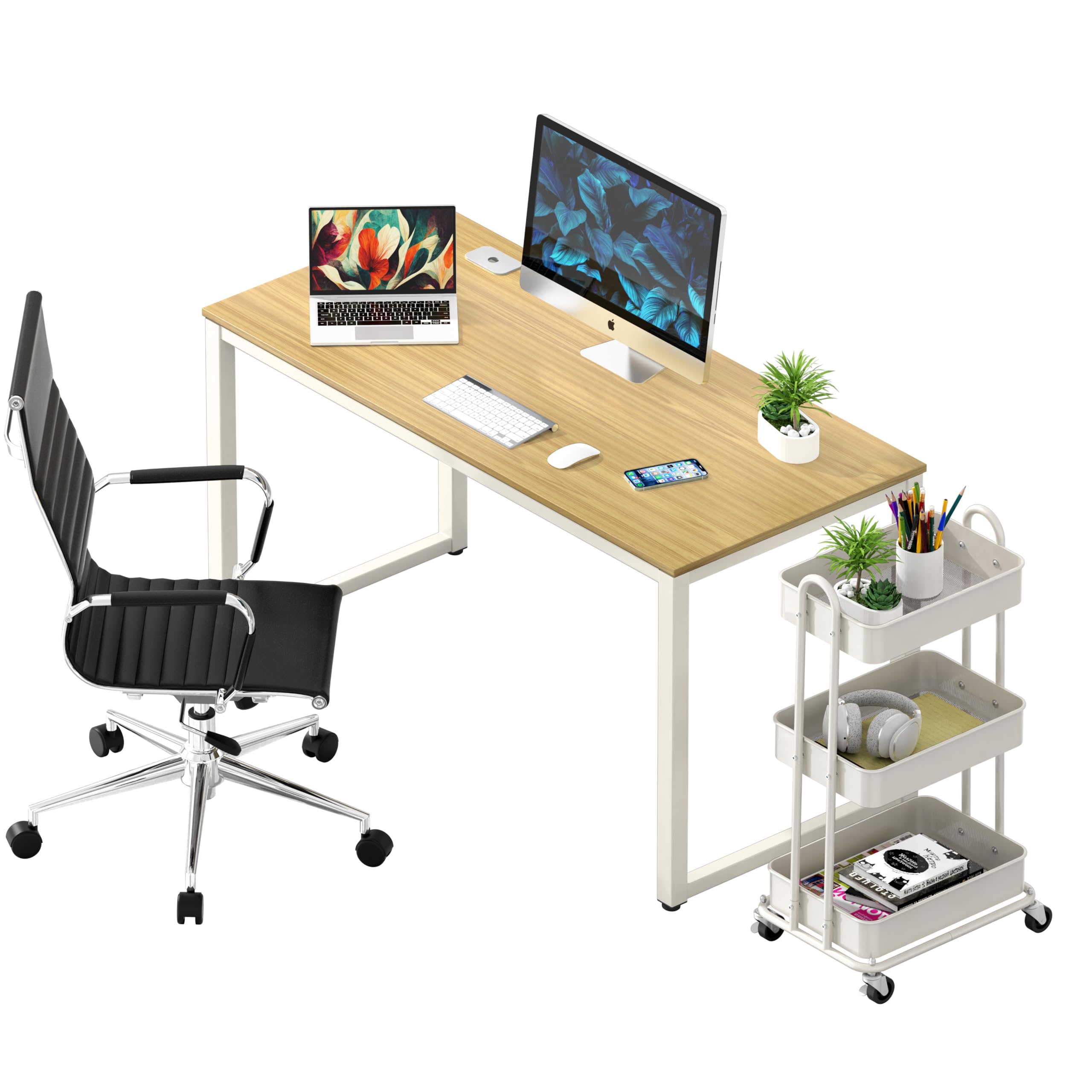 55 Inch Espresso Office Computer Desk for Professionals