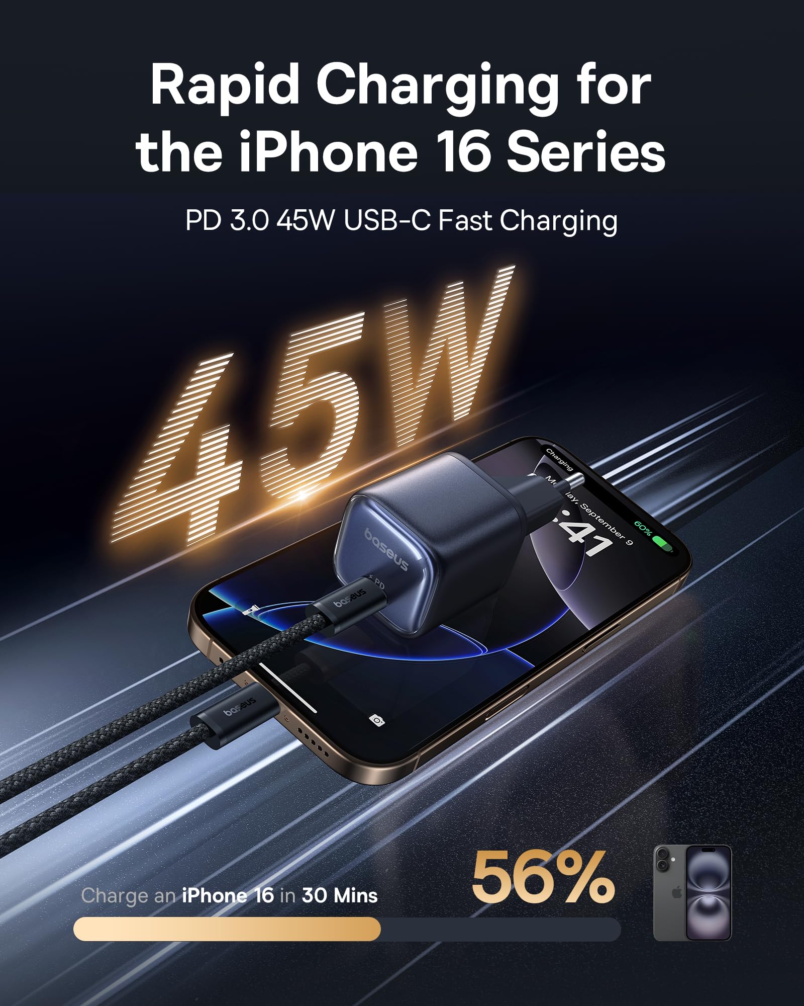 Baseus 45W USB C Fast Charger Block 2 Pack