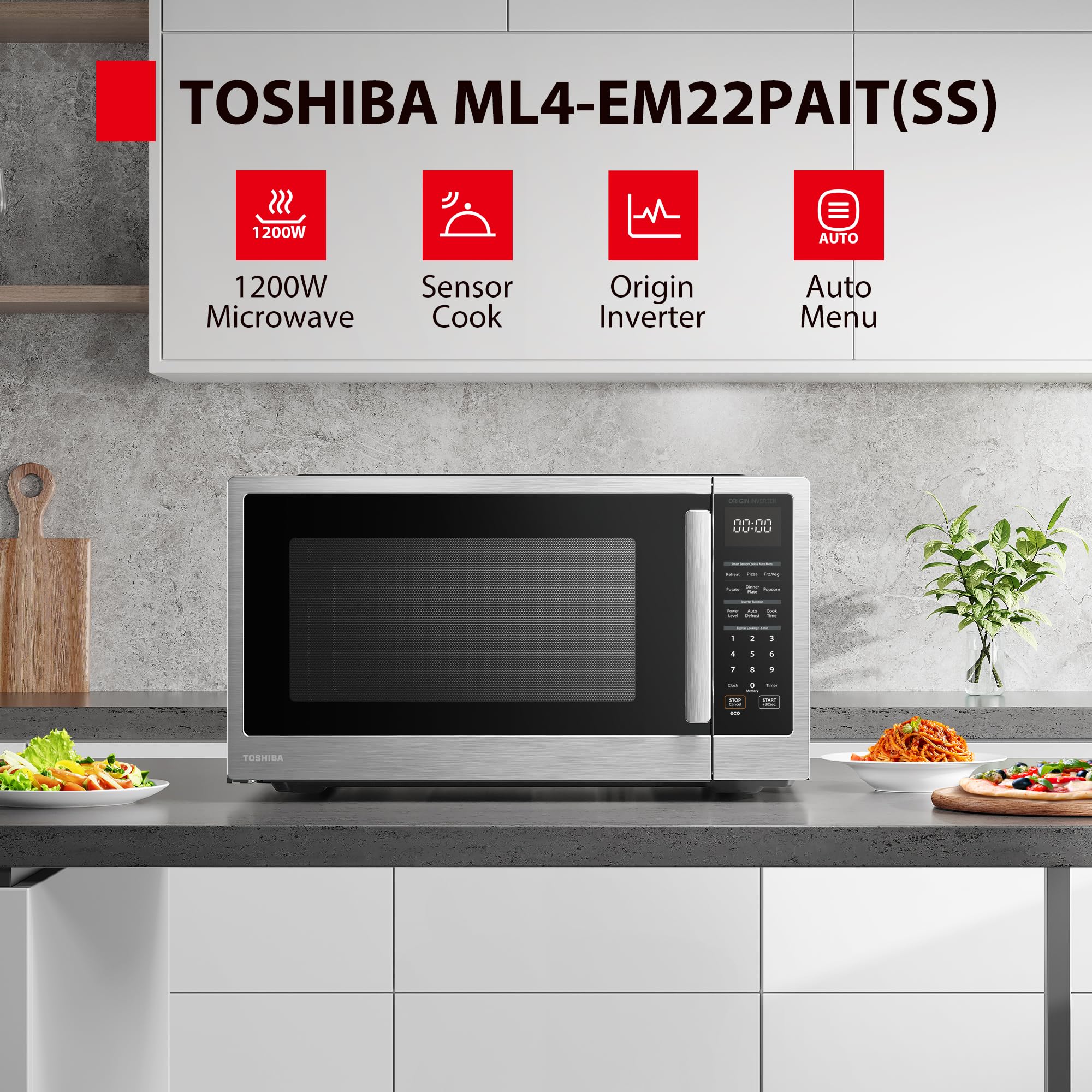 Toshiba Small Countertop Microwave with Child Lock Feature