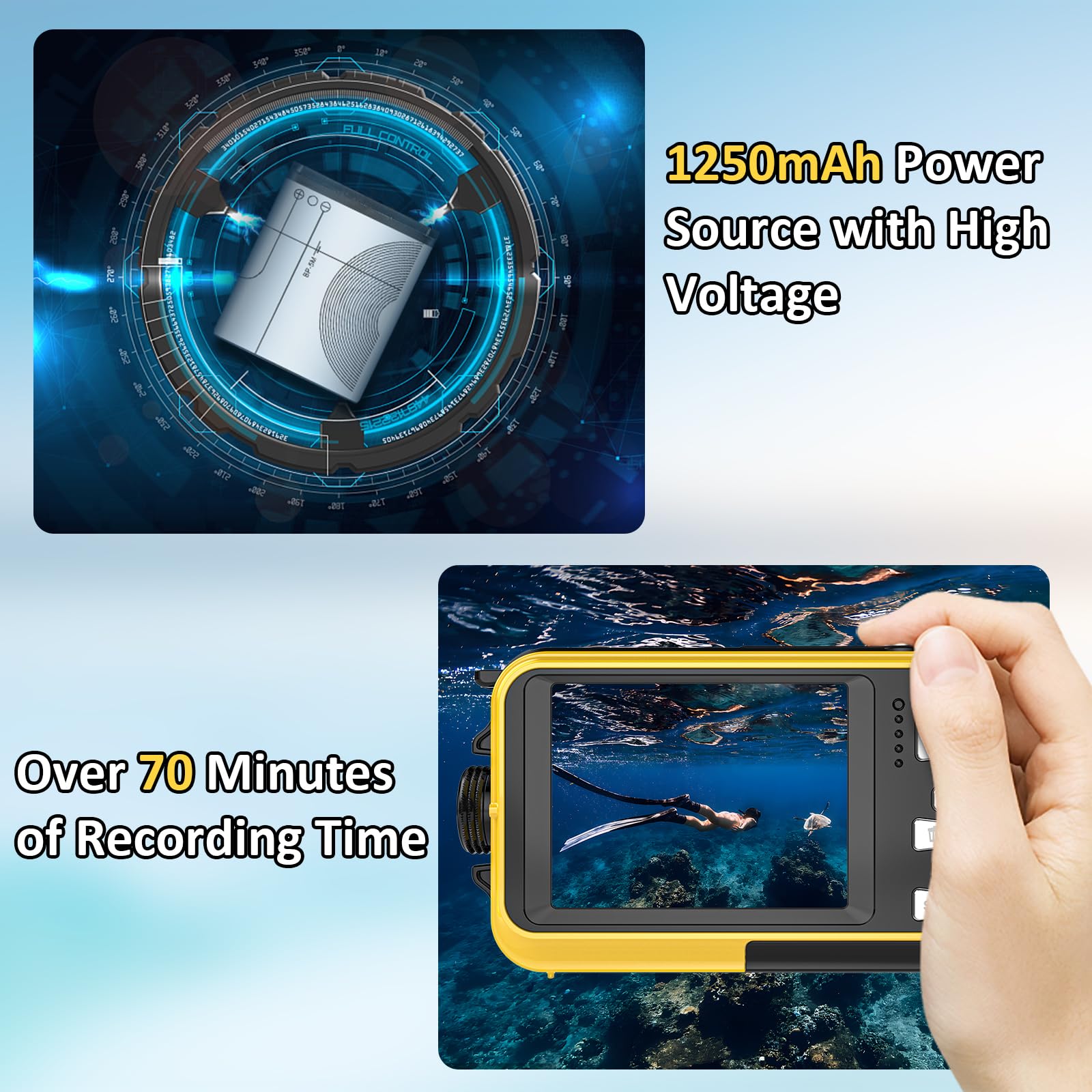4K Waterproof Underwater Camera for Snorkeling Adventures