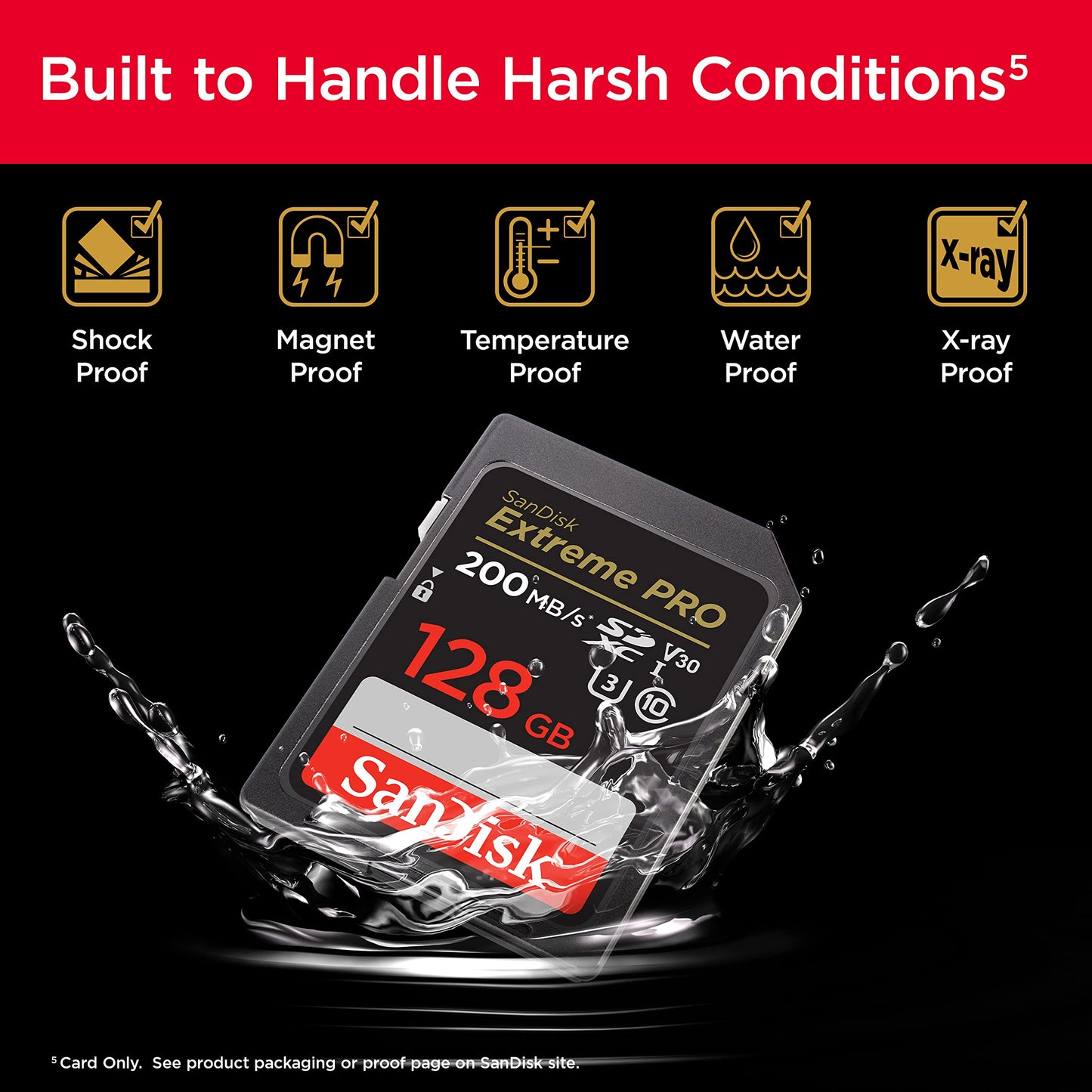 SanDisk 256GB Extreme PRO SD Card for Fast 4K Transfers