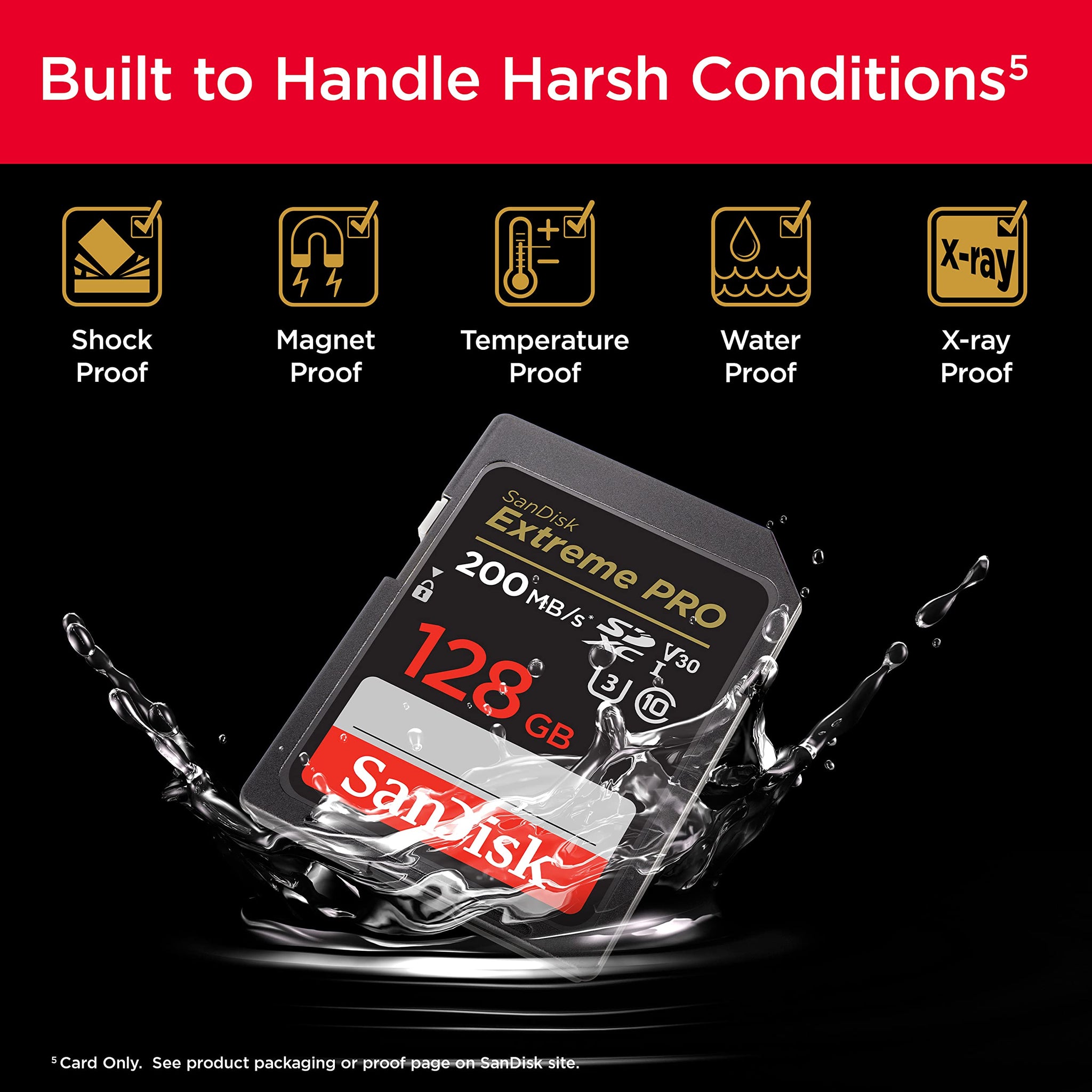 SanDisk 256GB Extreme PRO SD Card for Fast 4K Transfers
