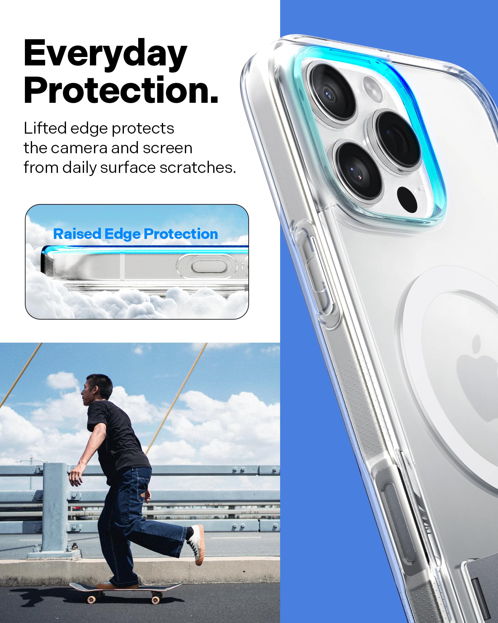 Ultra Clear Kickstand Case for iPhone 16 Pro Max