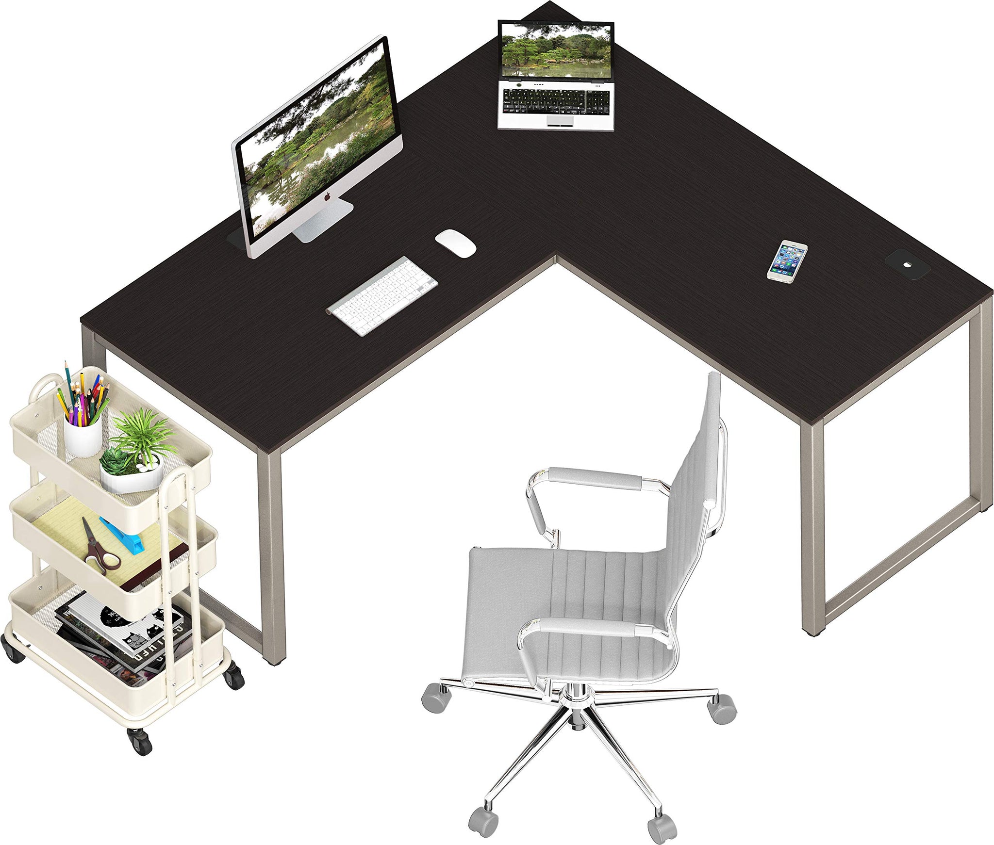 Commercial-Grade L-Shape Corner Desk for Efficient Workspaces