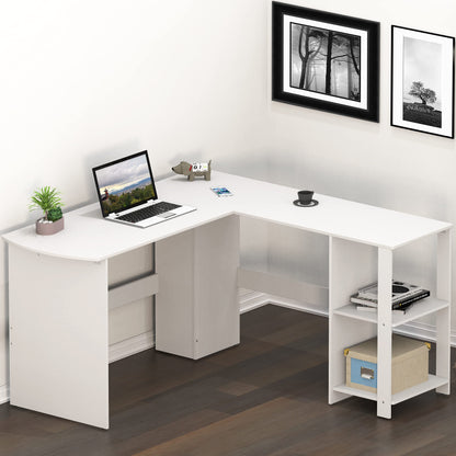 L Shaped Home Office Desk with Storage Solutions