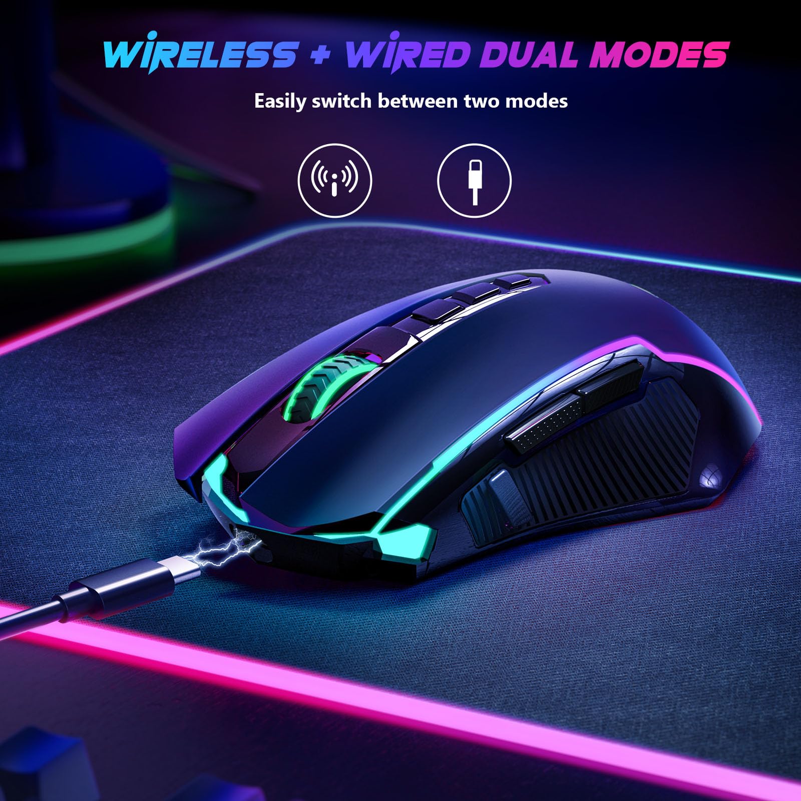 Redragon Wireless Gaming Mouse with 8000 DPI Performance