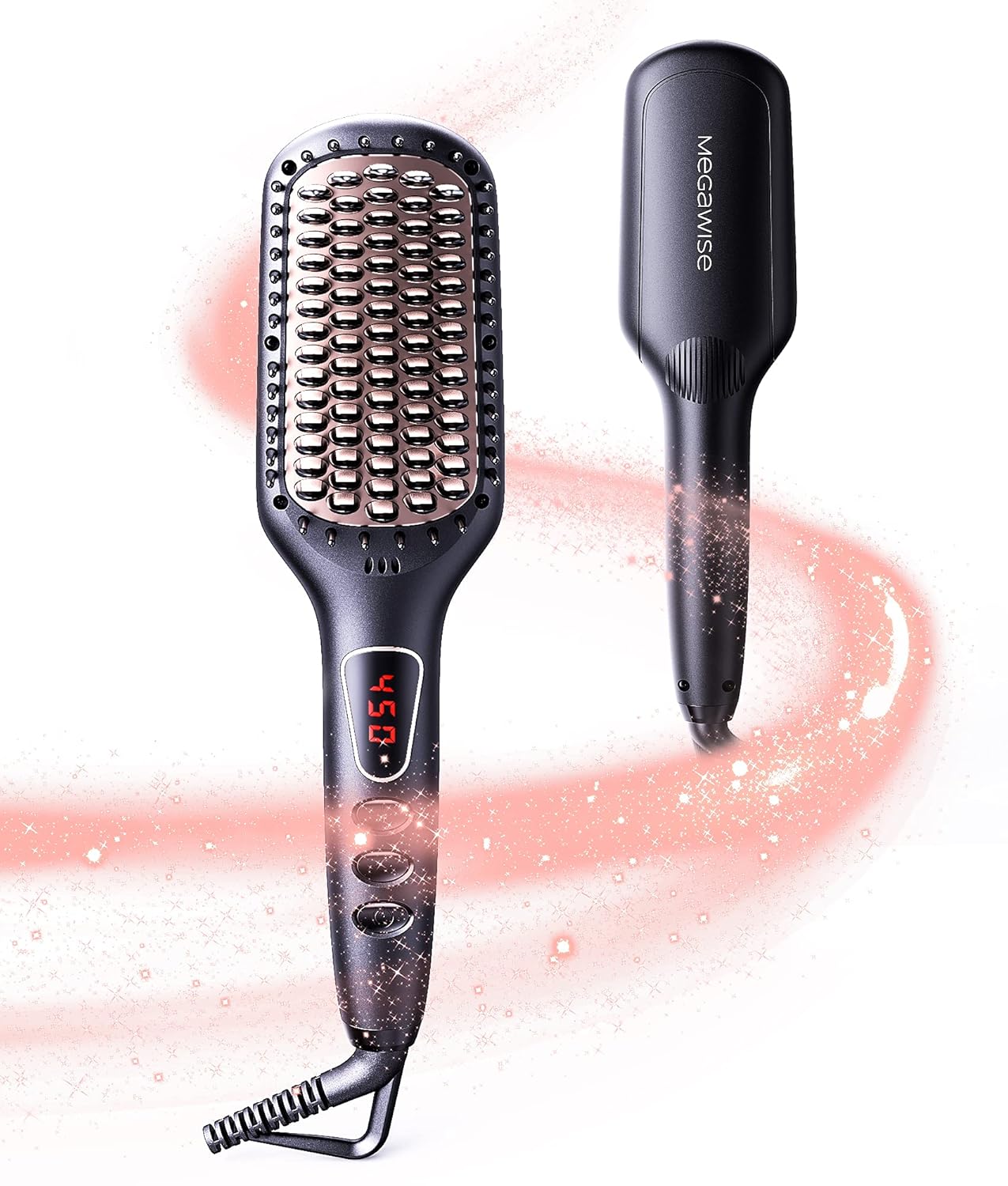 Megawise Pro Ceramic Ionic Hair Straightener Brush