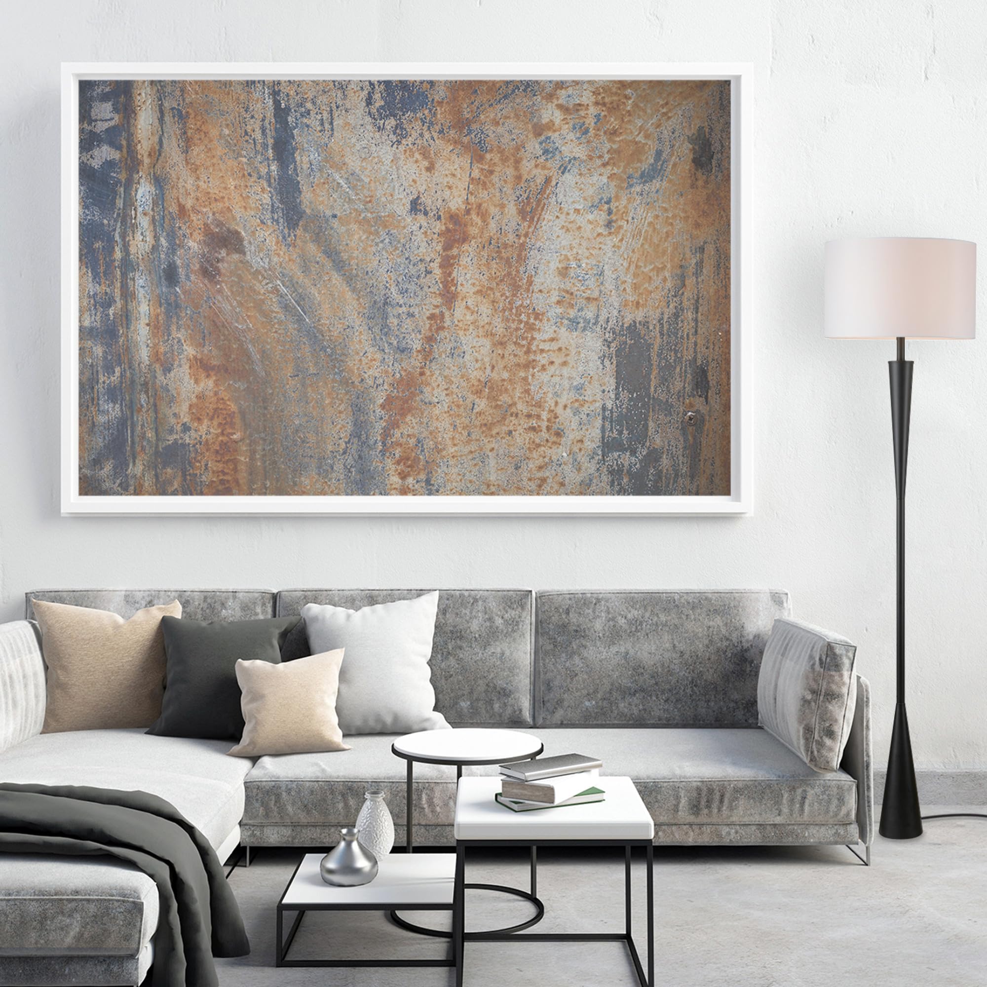 Modern 70 Inch Floor Lamp with Soft White Shade