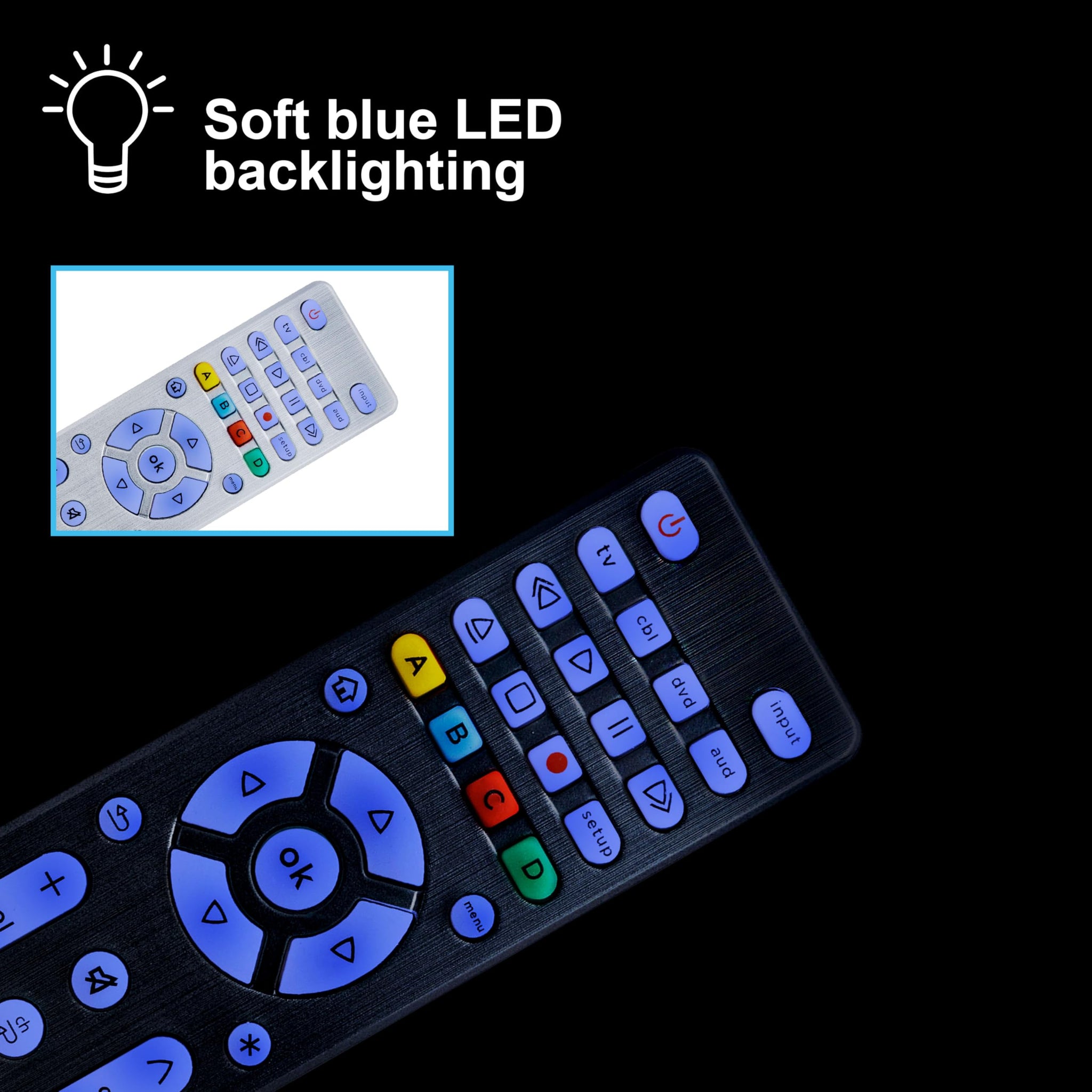 GE 4 Device Universal Remote with Backlit Buttons