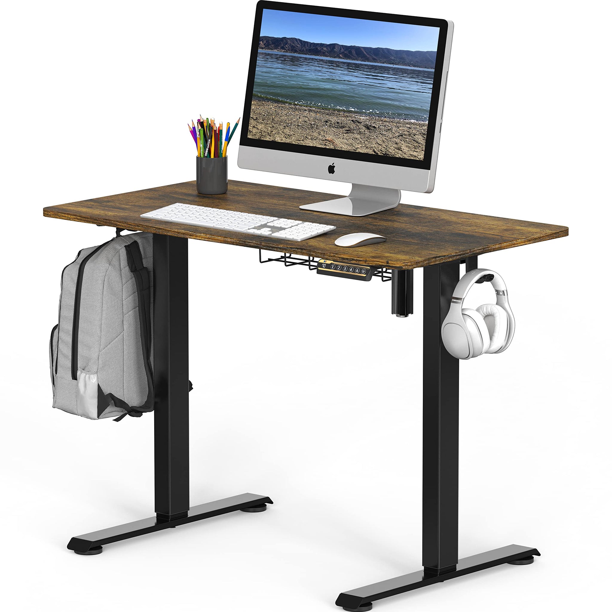Electric Height Adjustable Desk with Cable Management