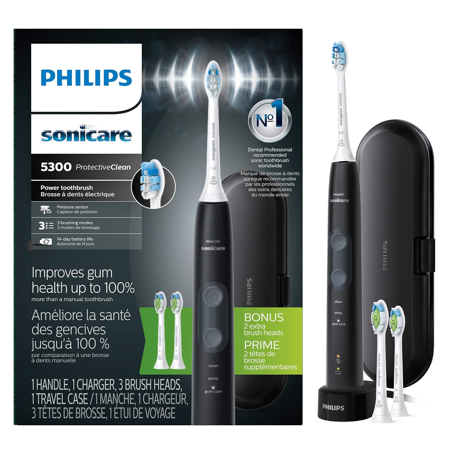 Philips Sonicare ProtectiveClean 5300 Electric Toothbrush for Enhanced Gum Health