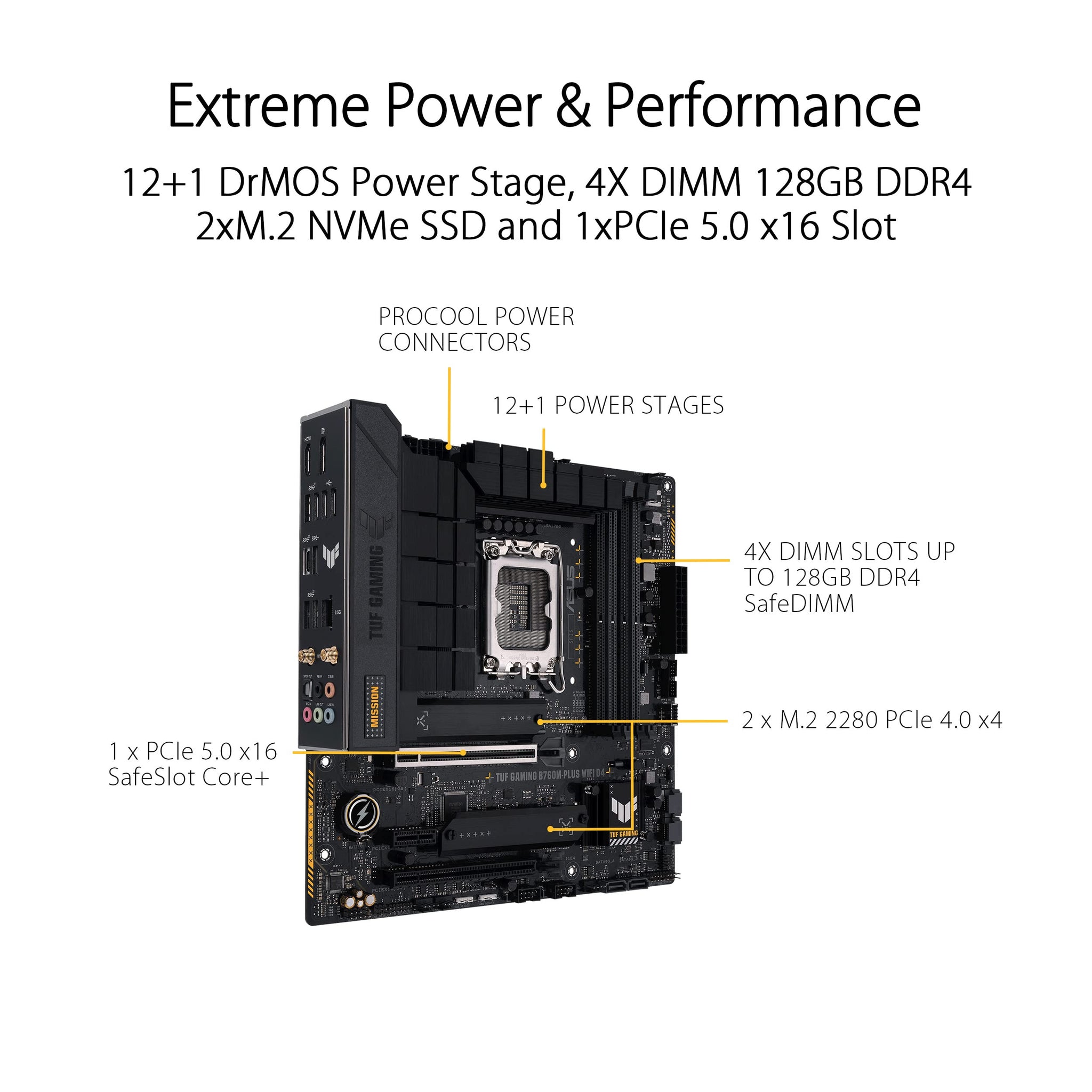 ASUS TUF Gaming B760 Plus WiFi Motherboard for Ultimate Performance
