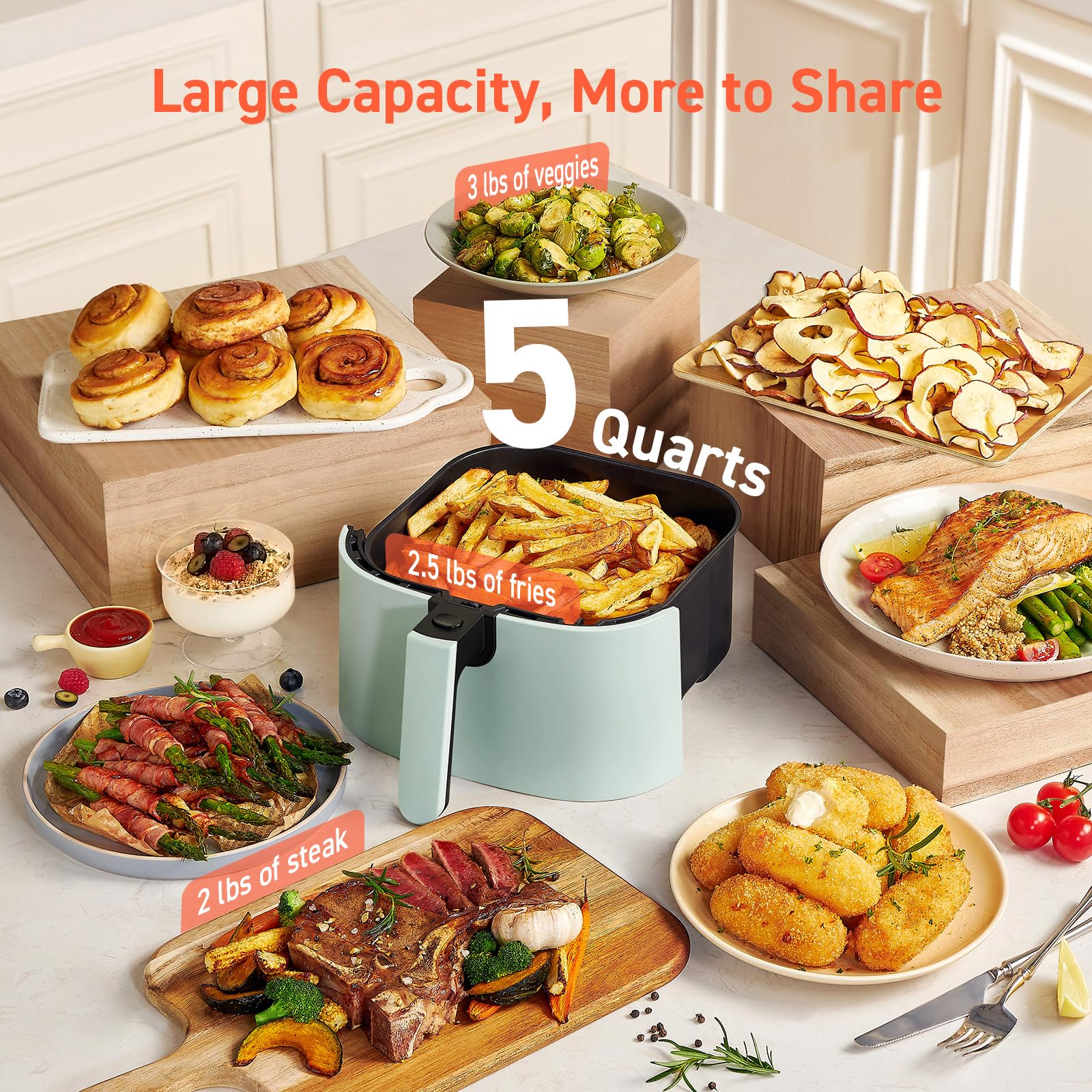 COSORI 5QT Air Fryer with Fast Cooking Technology