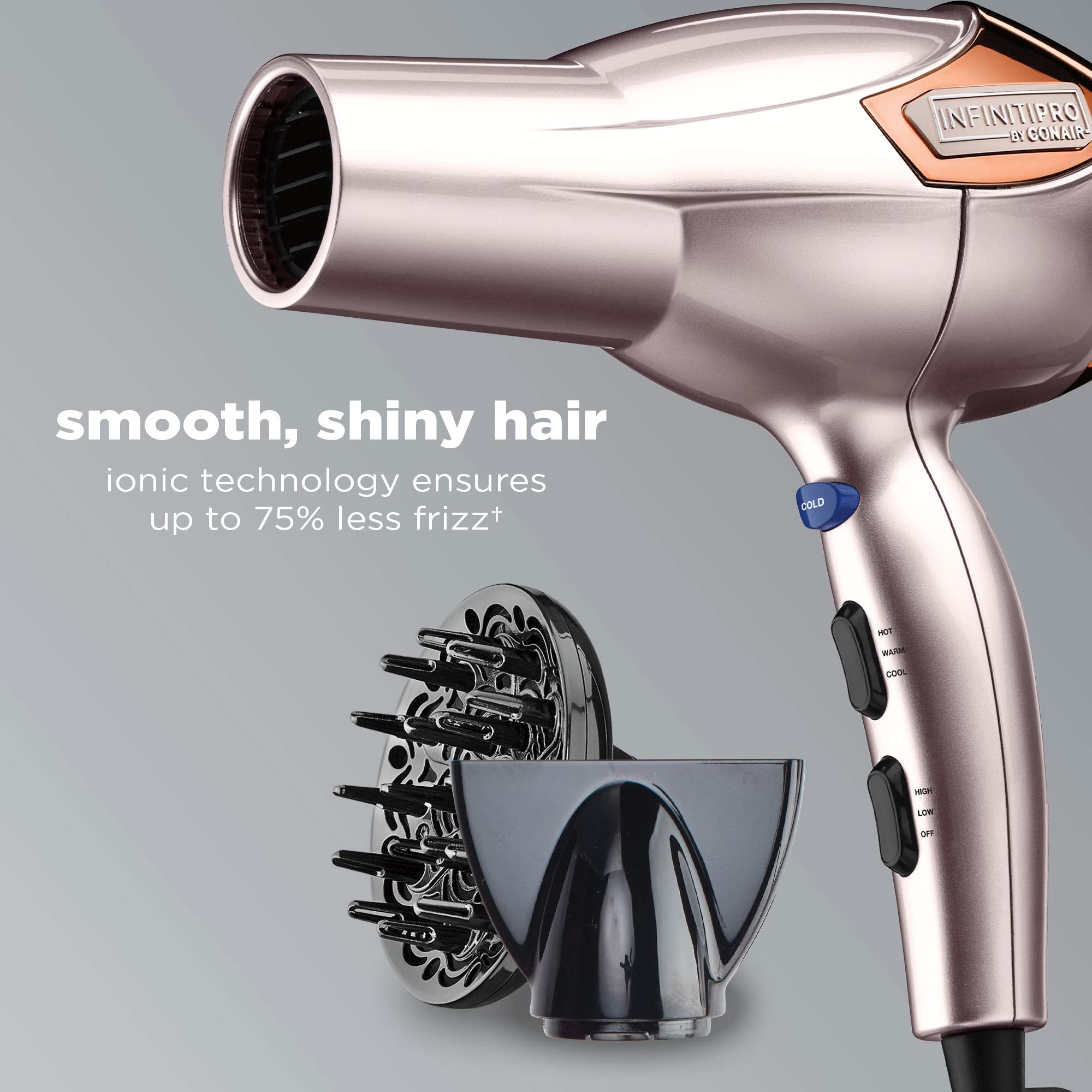 InfinitiPRO Hair Dryer With Diffuser For Faster Drying