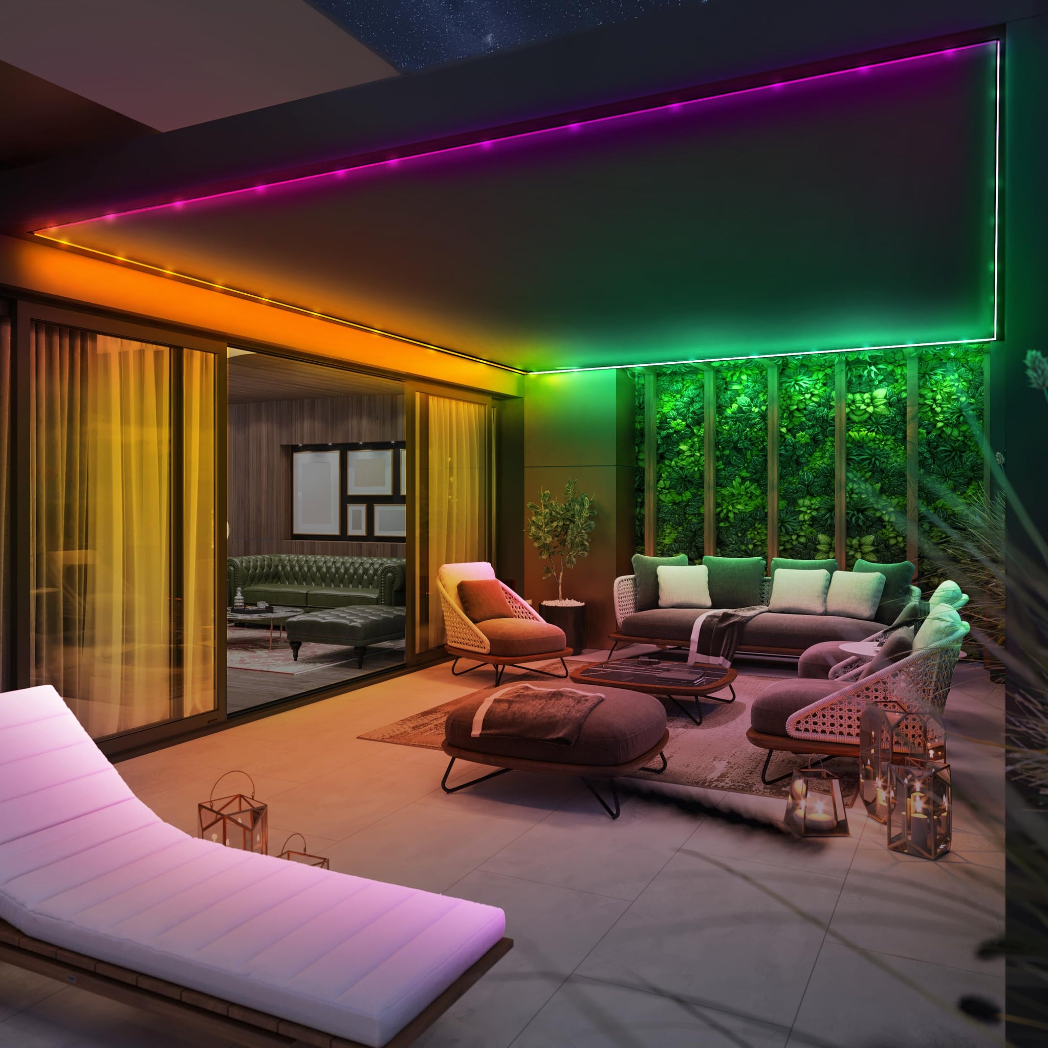 Dimmable RGB Color LED Tape Light For Indoor Ambiance