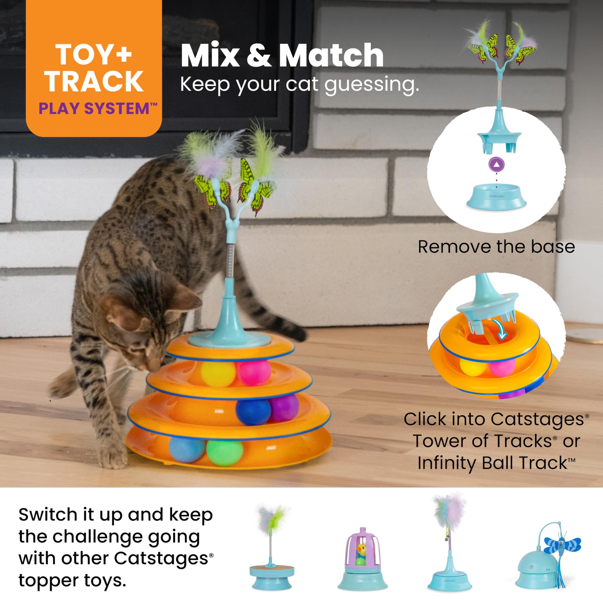 Interactive Flutter Dome Cat Toy for Indoor Play