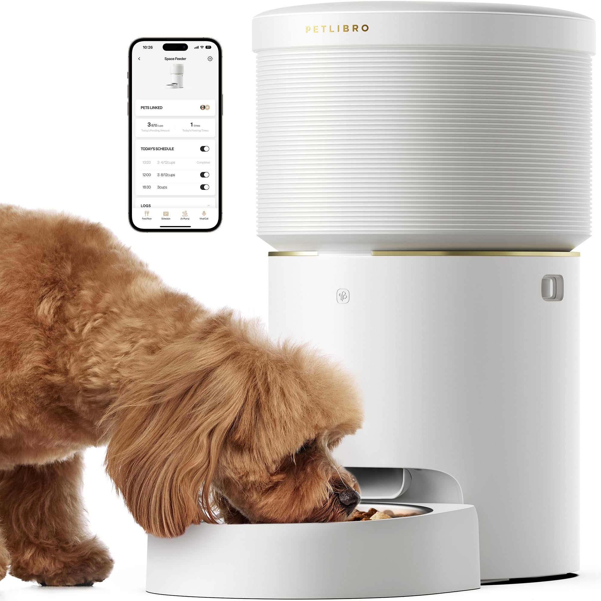 Automatic Dog Feeder with Airtight Storage for Fresh Food